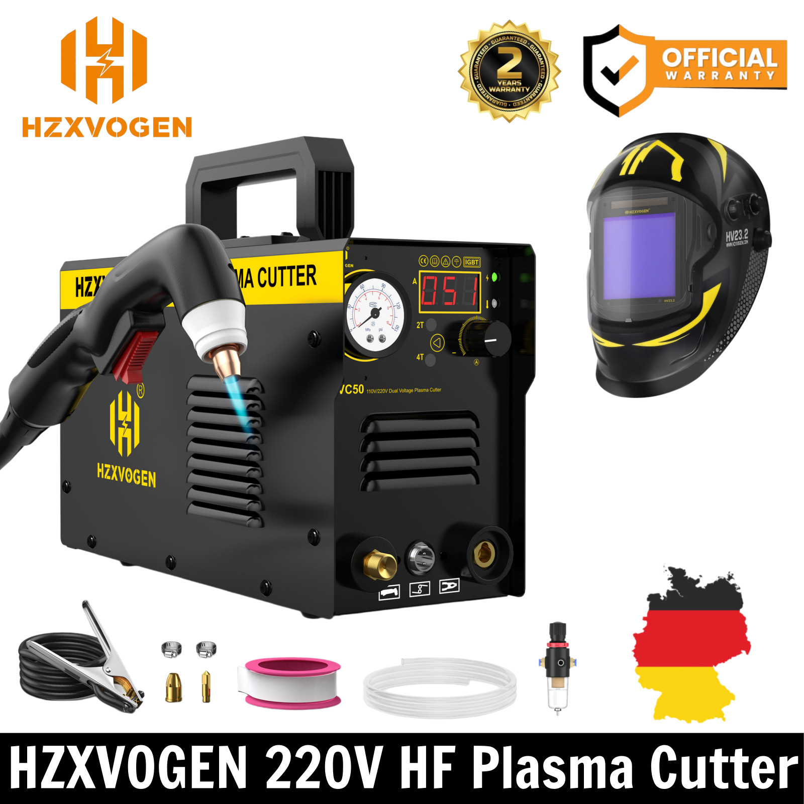 50Amp HF Plasma Cutter Touch 2T/4T Air IGBT Inverter 220V Clean Cutting Machine