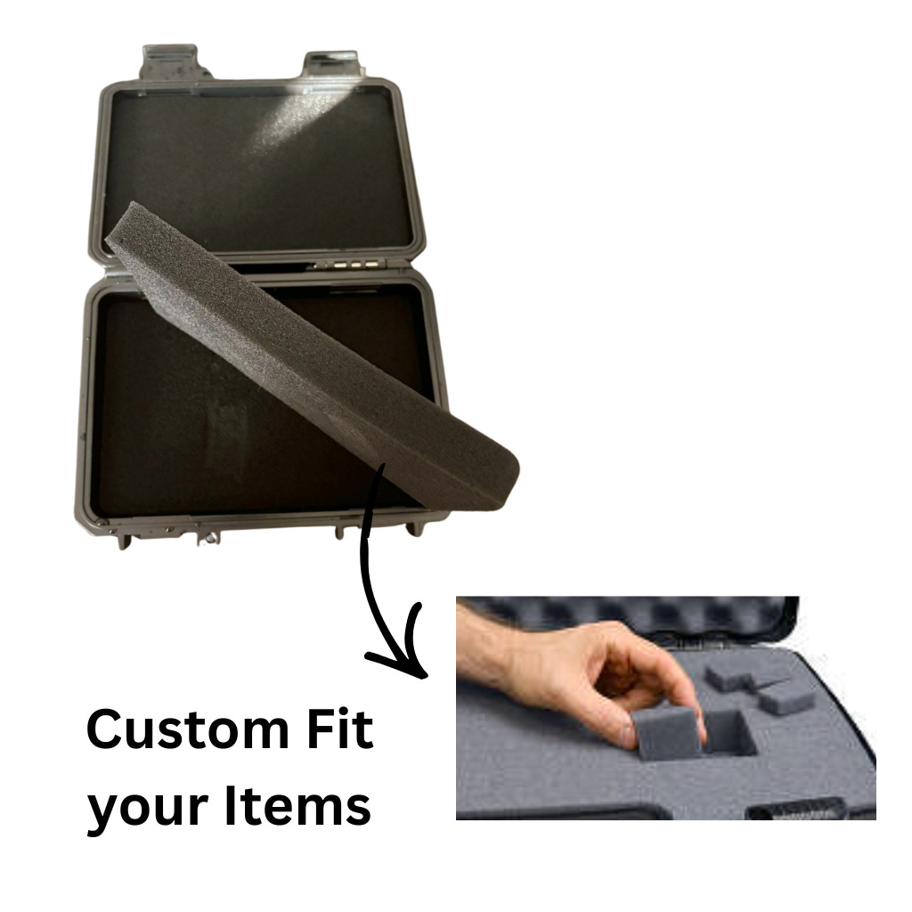 Portable All Weather Waterproof Protective Hard Case with Custom Foam Cutout
