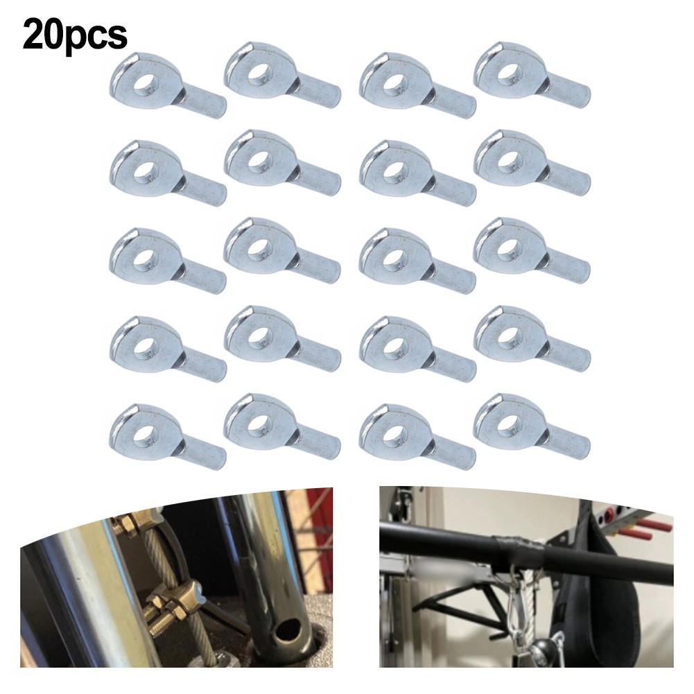 20pcs Iron Eyelet Terminal for 5 mm 6 mm Steel Cable Core Stabilization