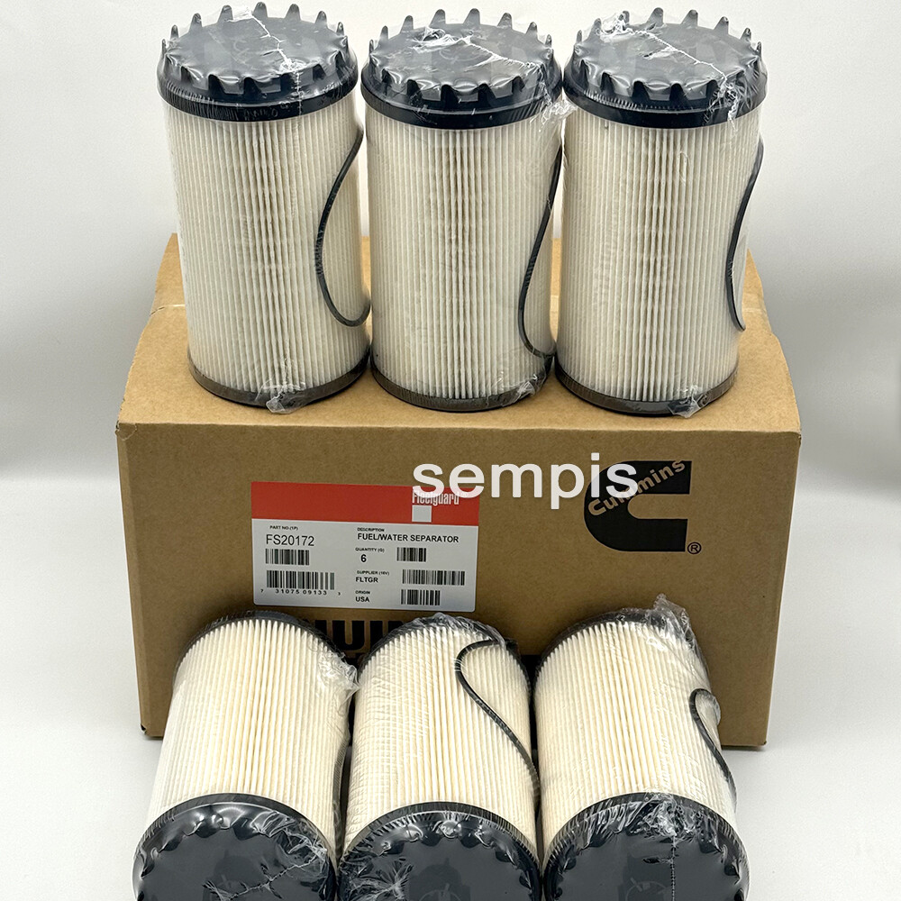 6Pcs FS20172 Fleetguard Cummins Fuel Filter Water Separator PACCAR K37-1029 NEW