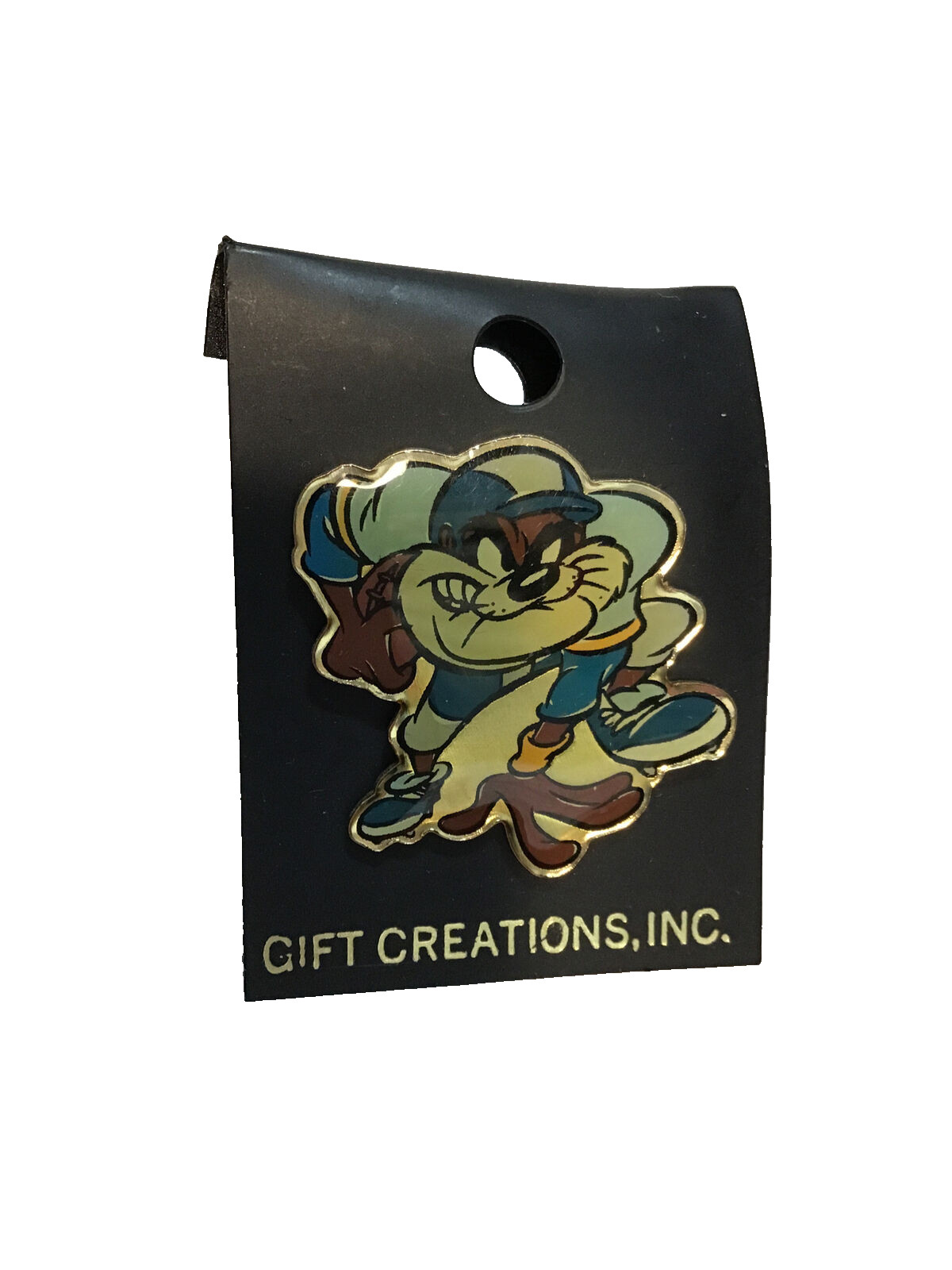 Tasmanian Devil Football Player Lapel Pin Enamel 1998 Gift Creations