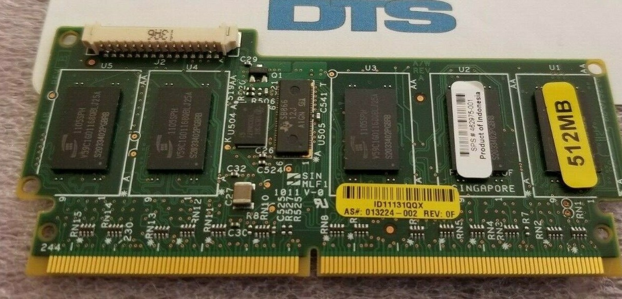 HP 512MB battery backed write cache (BBWC) memory module, 72B wide 462975-001