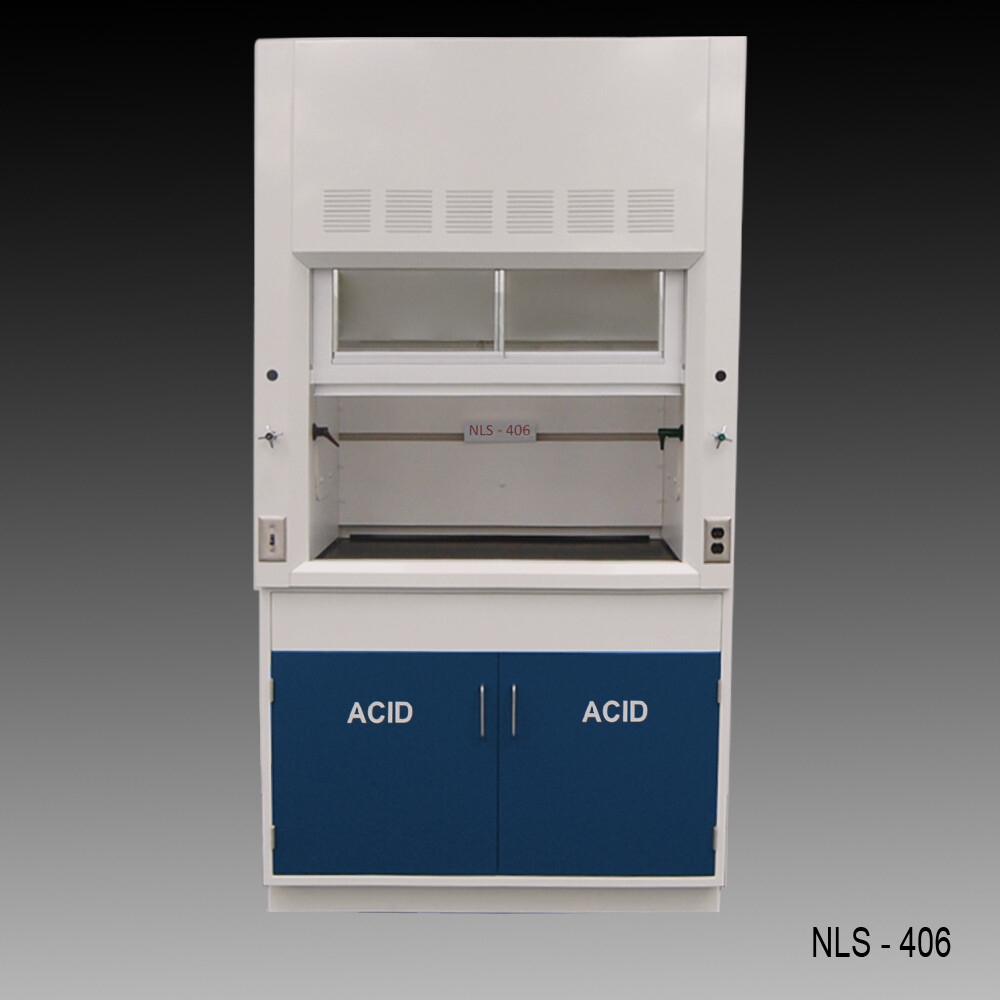 4' Laboratory Fume Hood w/ Acid Storage Cabinet / Fast Ship / E2-063