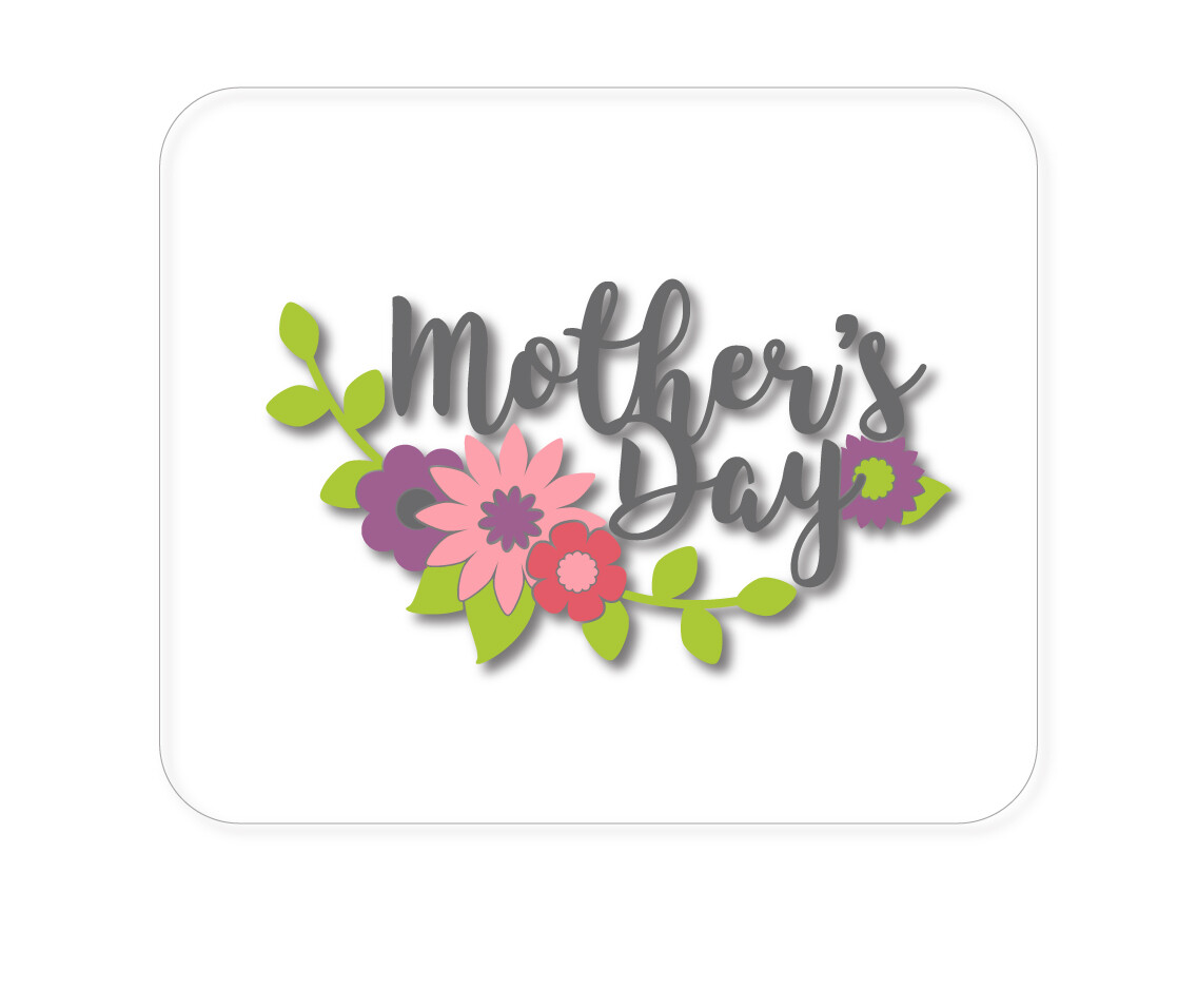 CUSTOM Mouse Pad 1/4 - Mother's Day - Pink Purple Flowers