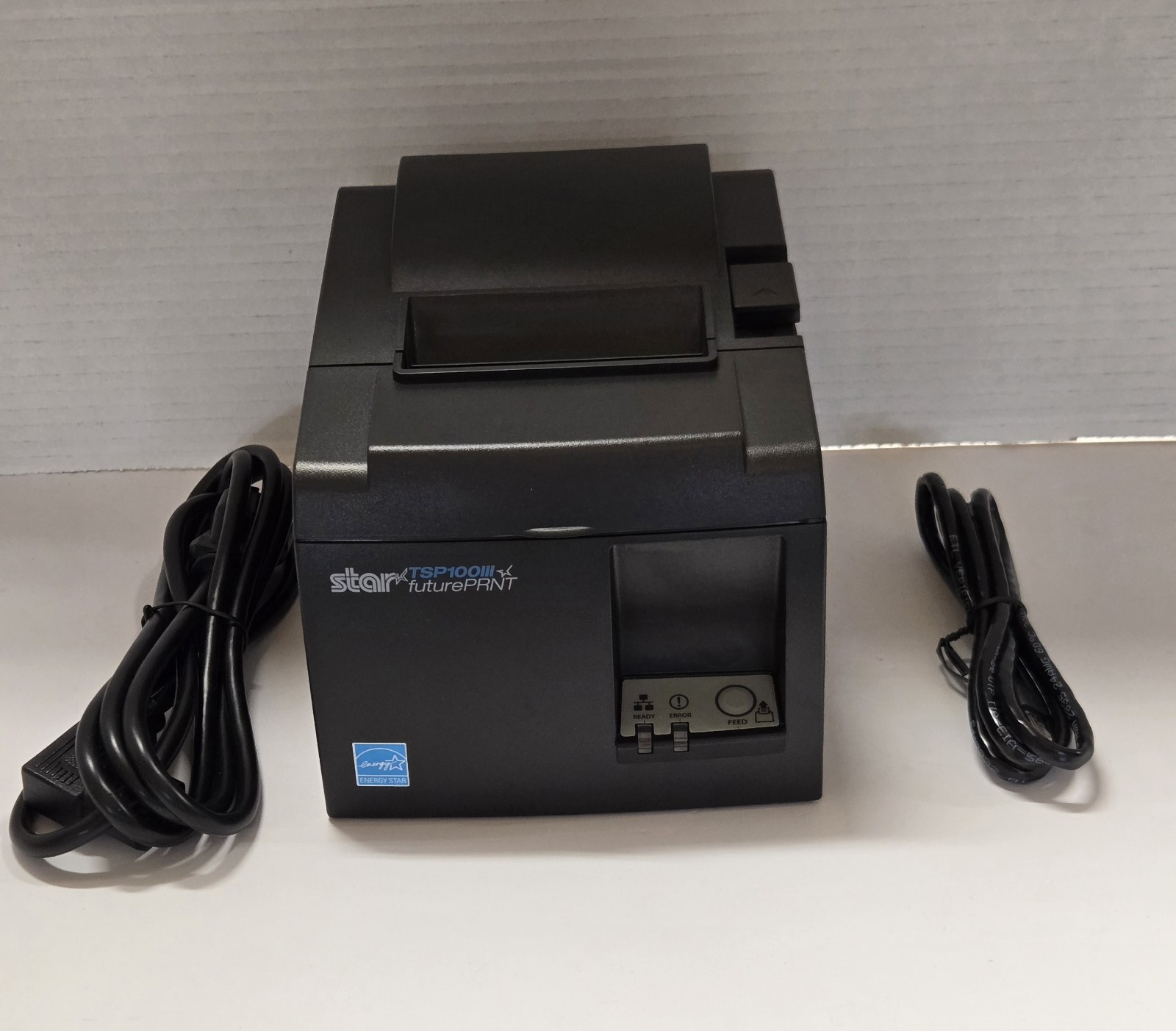 Star TSP100 Thermal POS Receipt Printer  TSP143IIILAN w power cord/Ethernet Cord