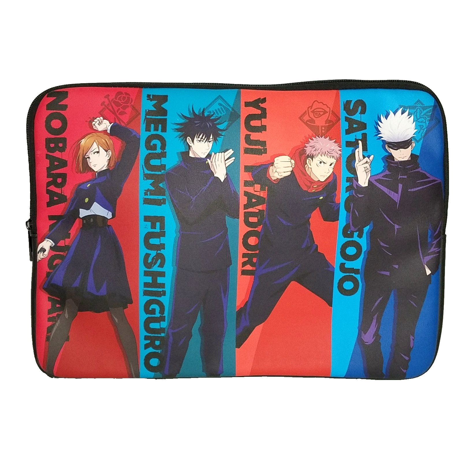 NEW Jujutsu Kaisen Character Panels 17in Laptop Case Zip Around Bag w/Sleeve