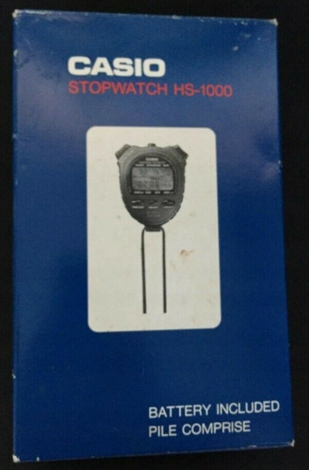 HS-1000-8 CASIO STOPWATCH 99 LAP TIME 1/1000 OF A SECOND TIMEKEEPING