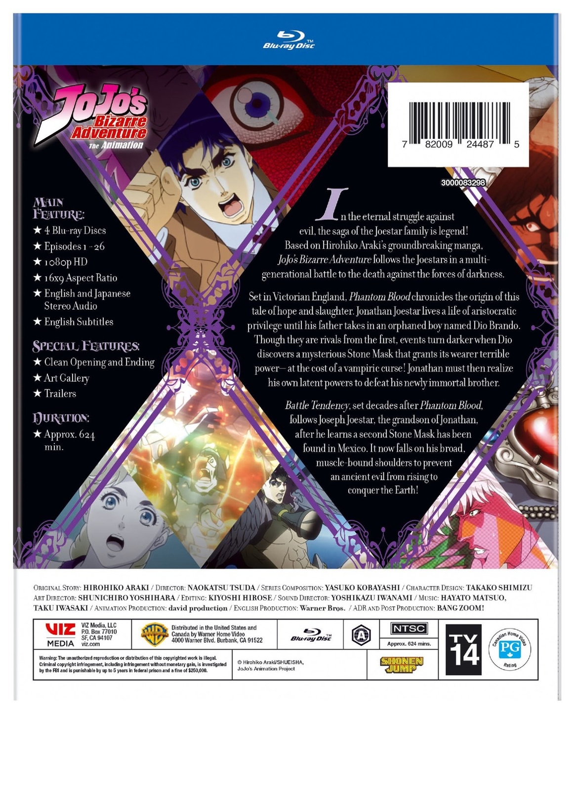 JoJo's Bizarre Adventure Set One Phantom Blood / Battle Tendency Blu-ray Tô