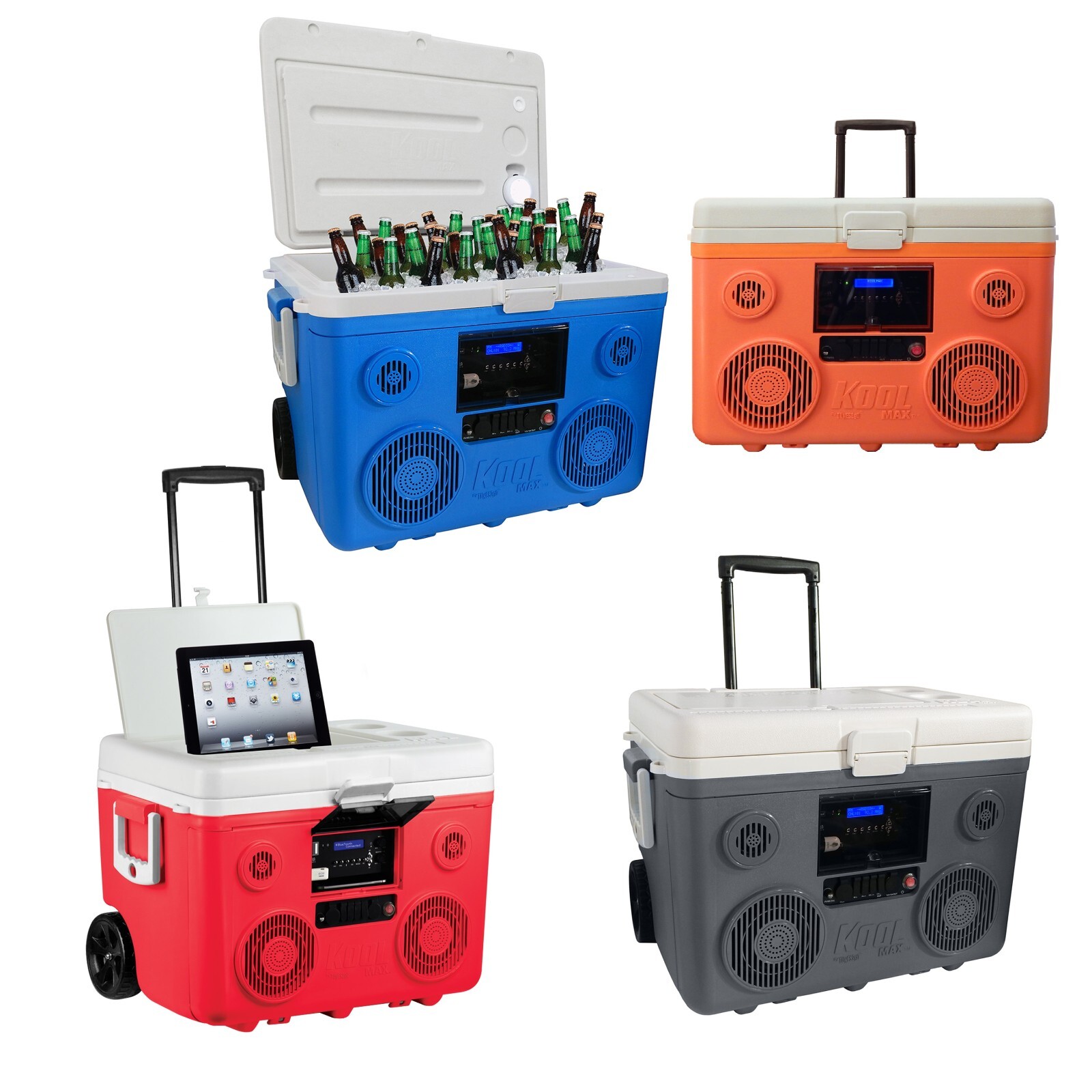 KoolMAX 40 Qt Cooler 350W Audio System Bluetooth Speaker Power Station -Refurber