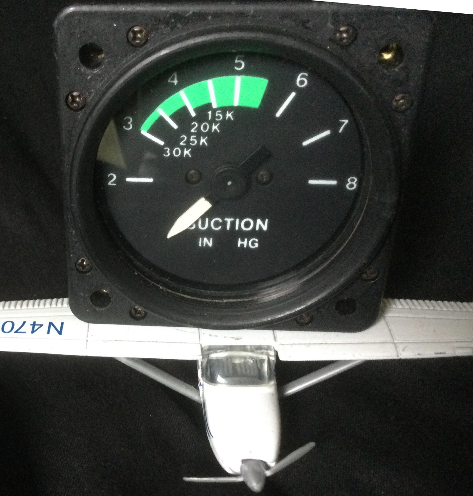 Superior Labs Cessna Suction Gauge C668540-0102 / SL1001-005-1  *Tested Good