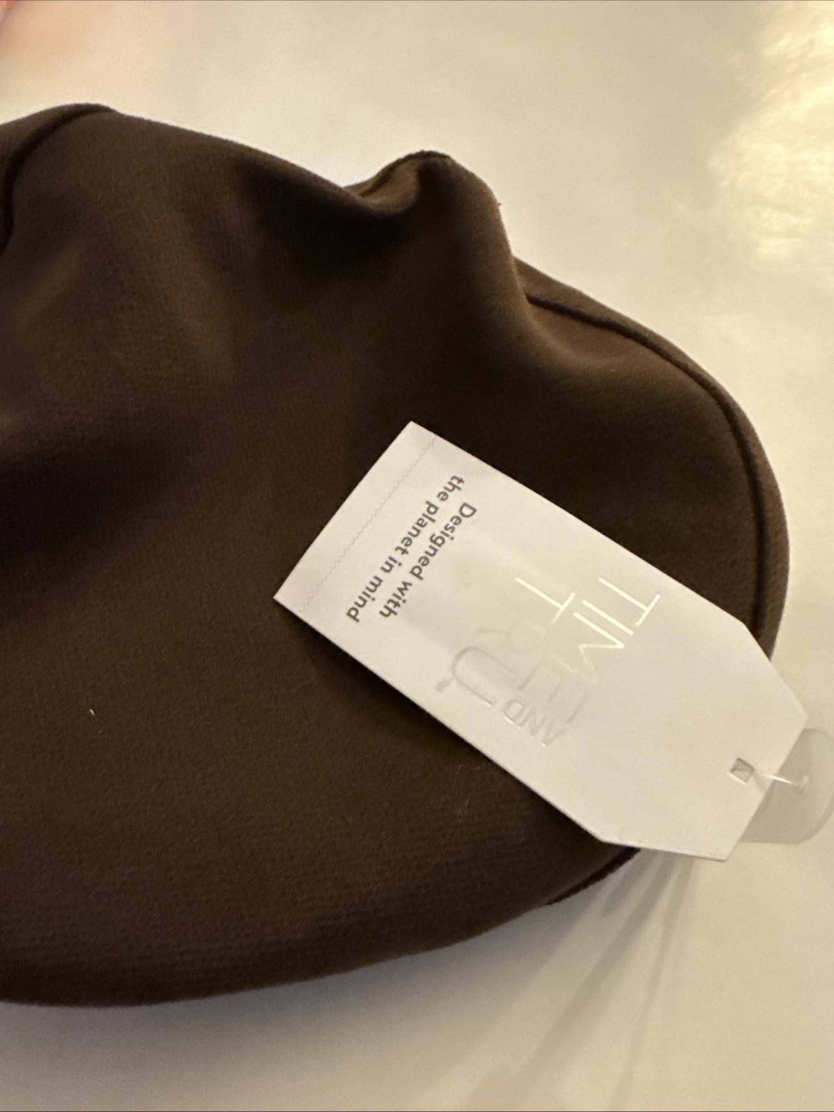 Time and Tru Women's Cabbie Hat with Braided Trim, Brown , NEW One Size
