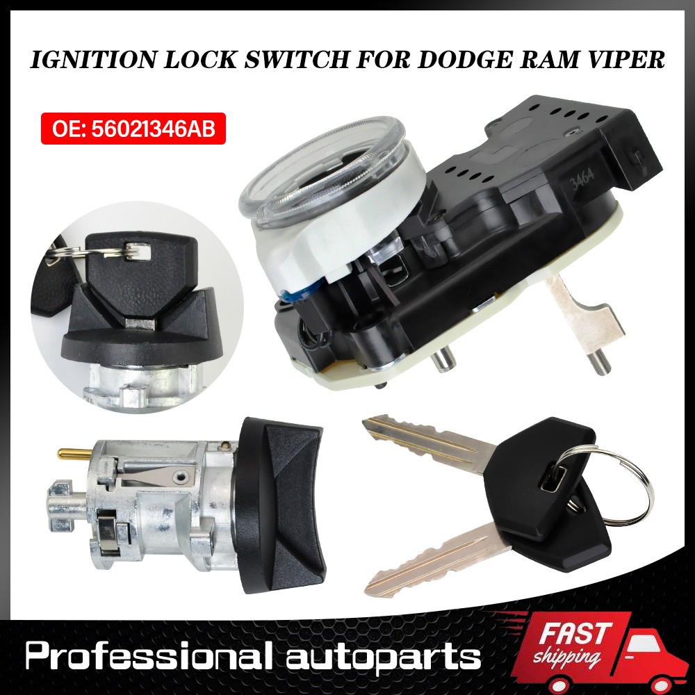 For Dodge Ram 1500 2500 1994-2001 Ignition Switch Lock Cylinder Assembly New