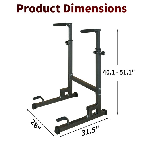 Power Tower Dip Station, Adjustable Height, Heavy Duty, Multi-Function Home Gym