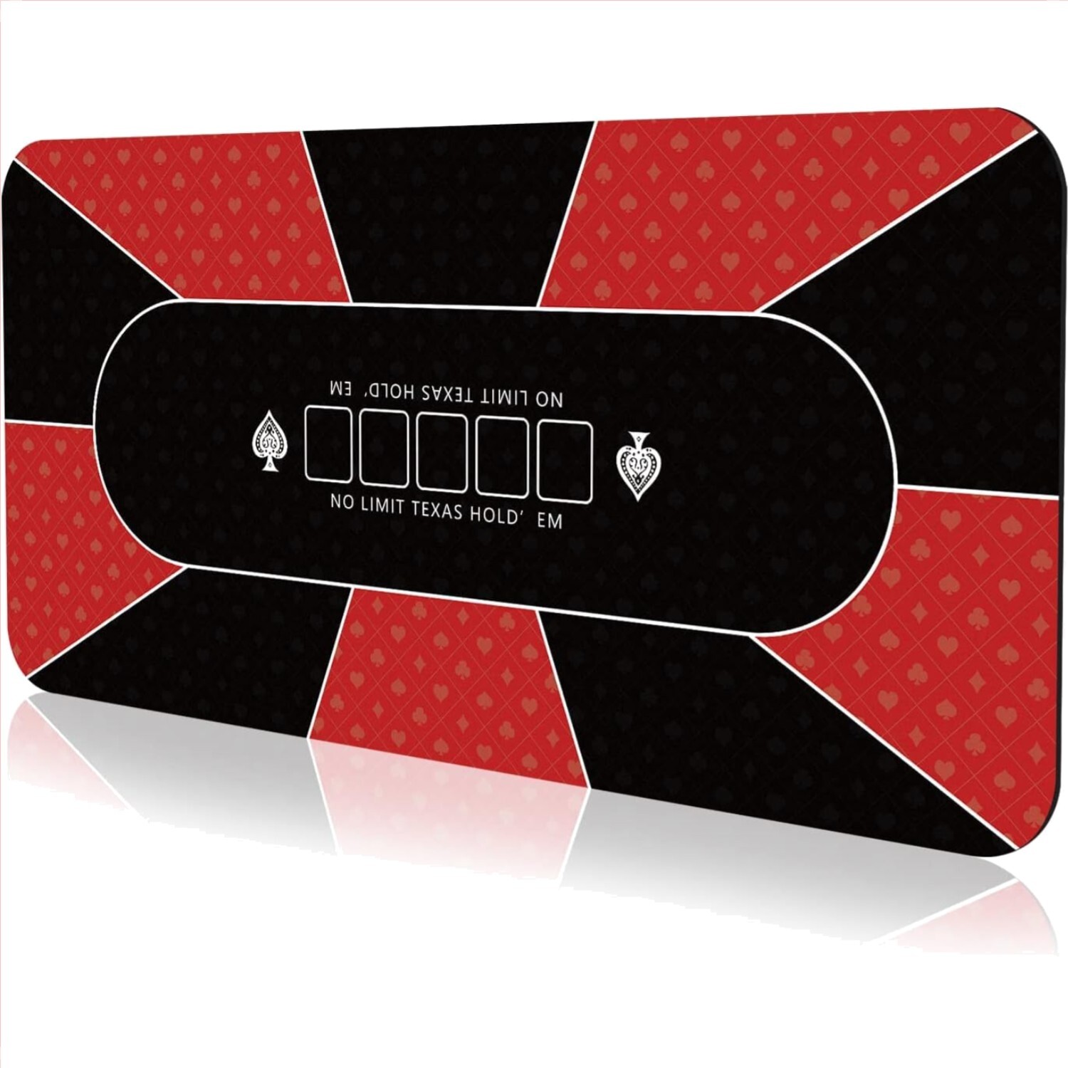 Portable Poker Mat with Carrying Bag - 70x35 Inch Hold'em Table Solution