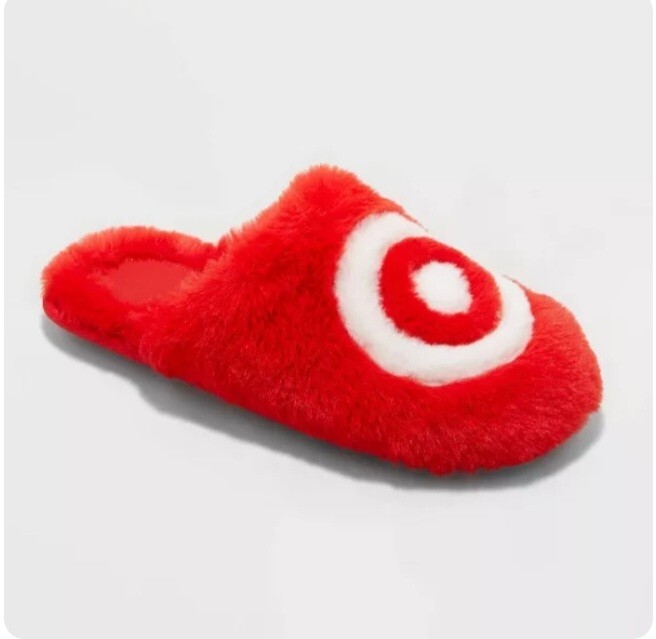 Wondershop Bullseye Scuff Sleepers Color Red XLarge W 11/12 M 9/10
