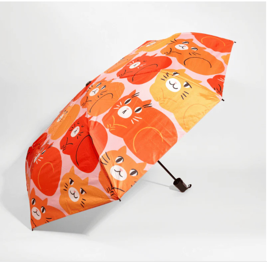 Orange Cat Umbrella by Cat Lady Box - NWT