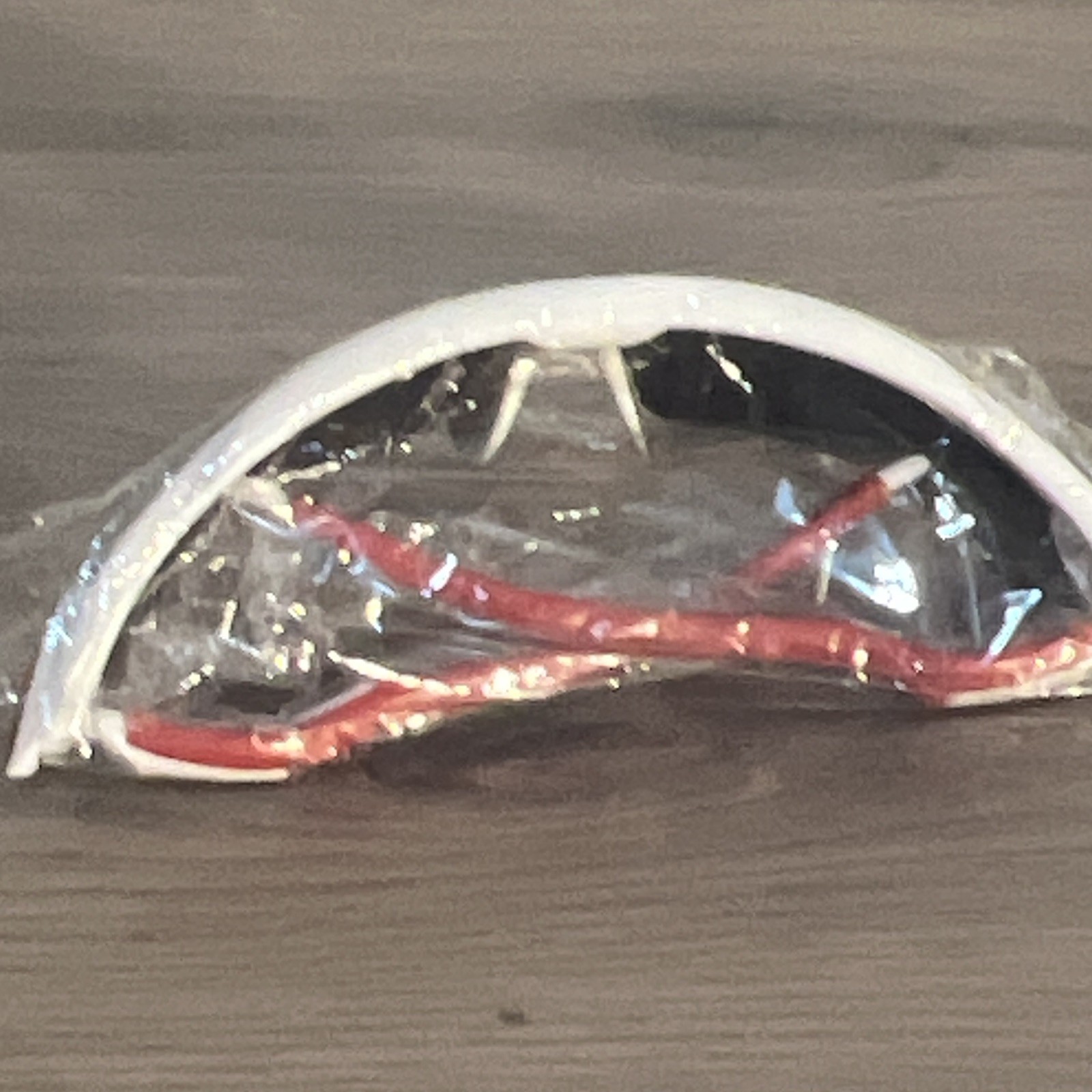 Red & White Wraparound Goggles with Mirrored Lens Protective Eyewear