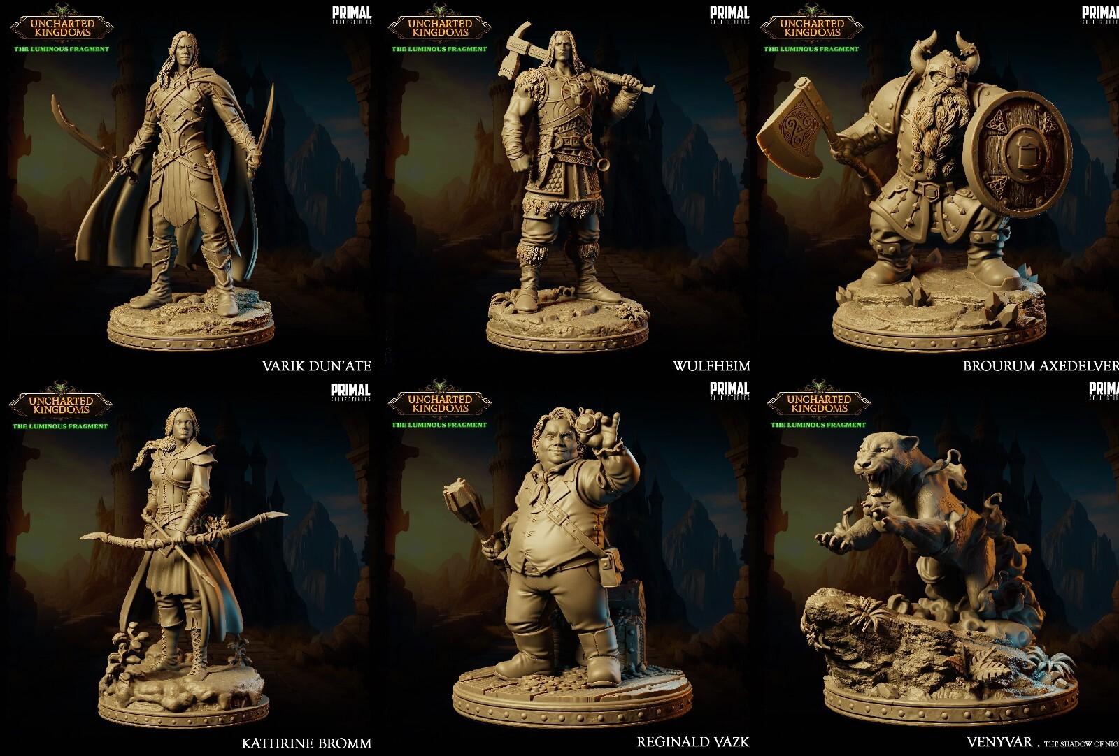 D&D Drizzt and the Companions of the Hall Mini Set 32mm and 75mm Scale TTRPG