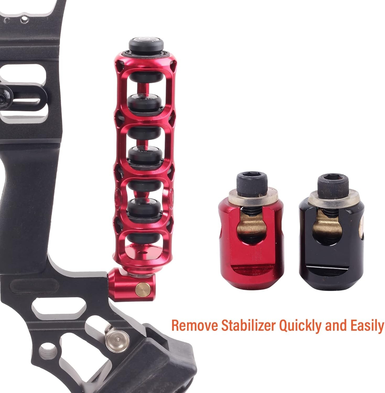 Adjustable Archery Stabilizer with Shock Absorber & Quick Disconnect