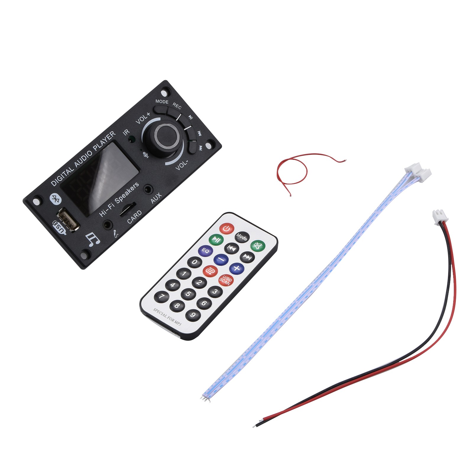 DC7-25V MP3 Decoder Board 2*50W Bluetooth Amplifier Car Audio Player FM Radio