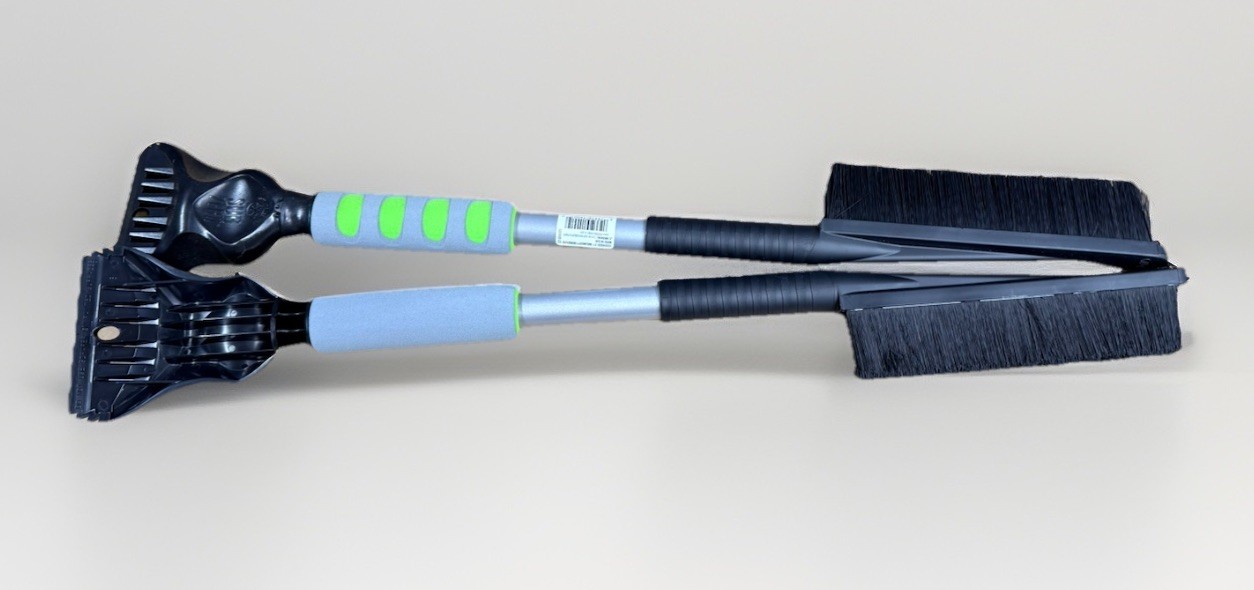Hopkin's SUB ZERO 27" Super Deluxe Snow & Ice Scraper Lot Of 2 Brush Made In USA