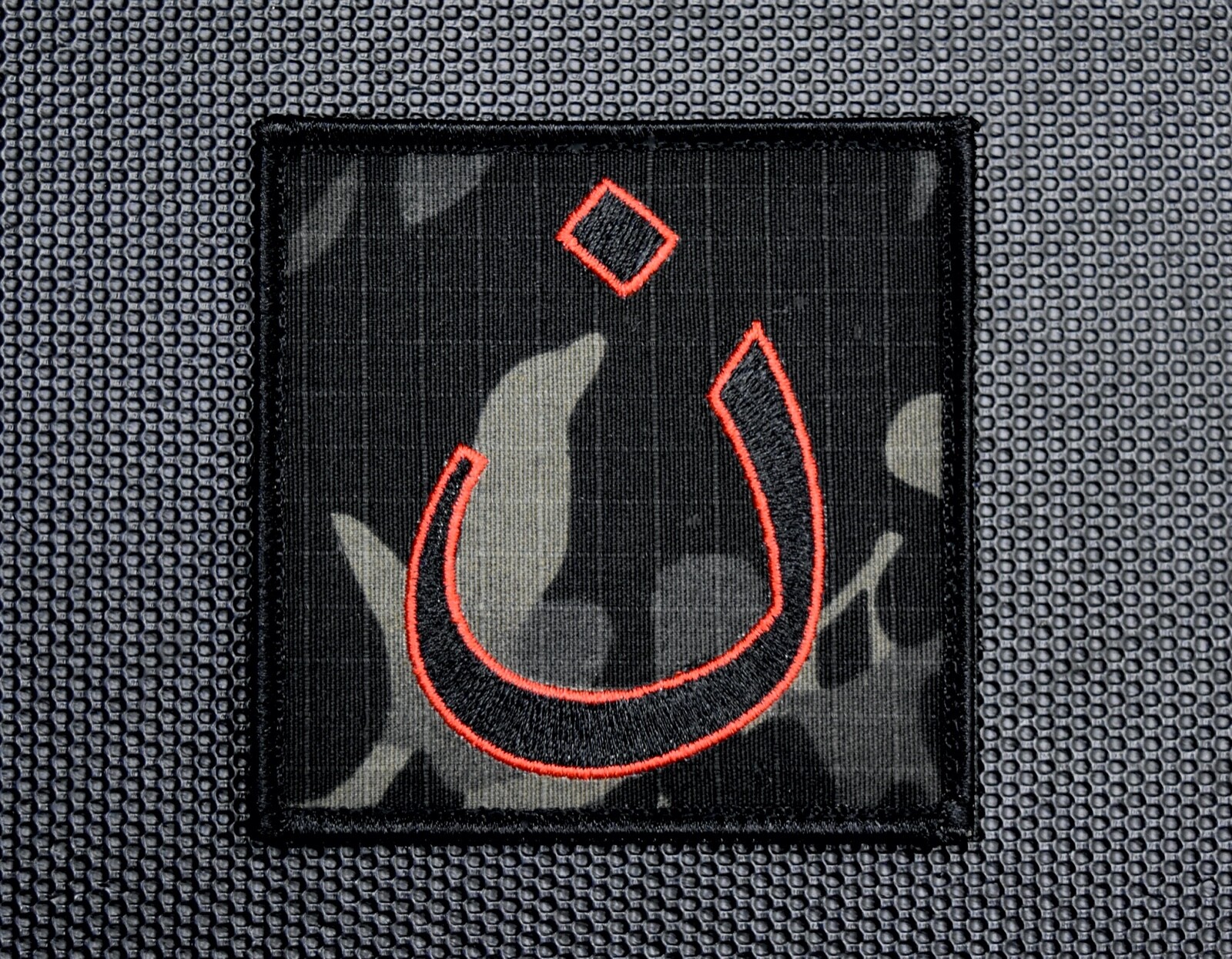 Multicam Black Nazarene Arabic Christian Symbol Embroidered Morale Patch Red