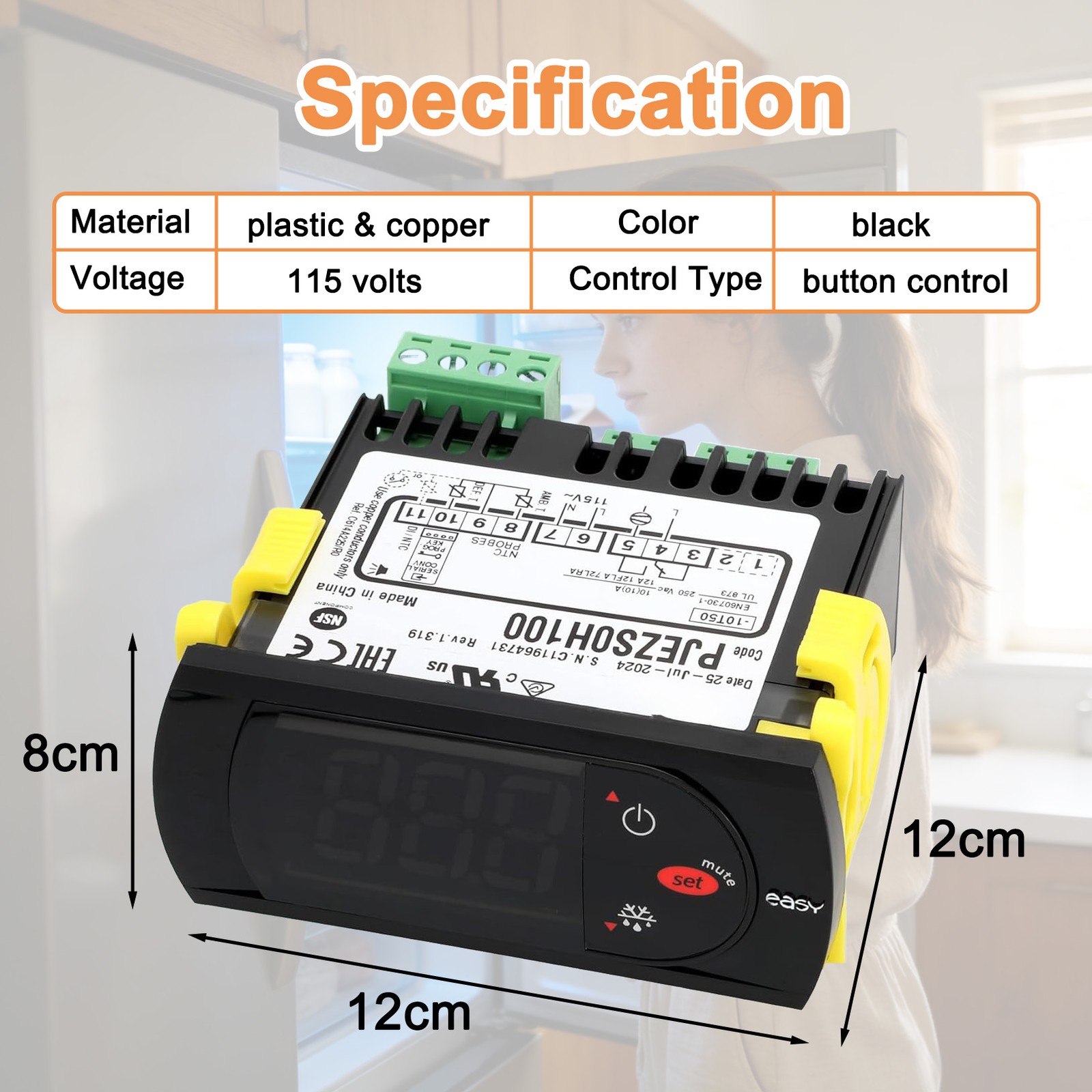 For Carel Temperature Controllers PJEZS0H100 Digital Thermostat with Temperature
