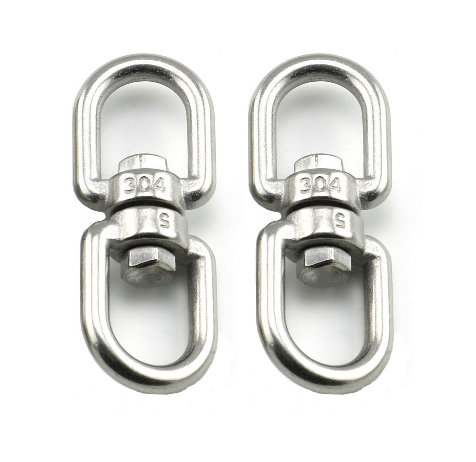 Double Ended Swivel M5 Eye Hook - 304 Stainless Steel Swivel Shackle Ring Con...