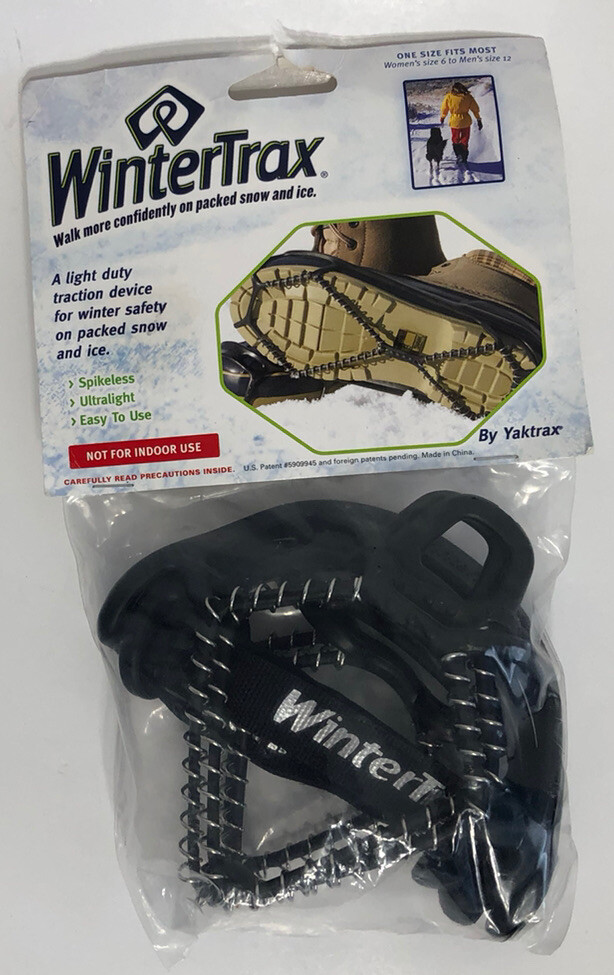 WinterTrax Yaktrax Ultralight Spikeless Traction Womens 6 to Mens 12 Snow Ice