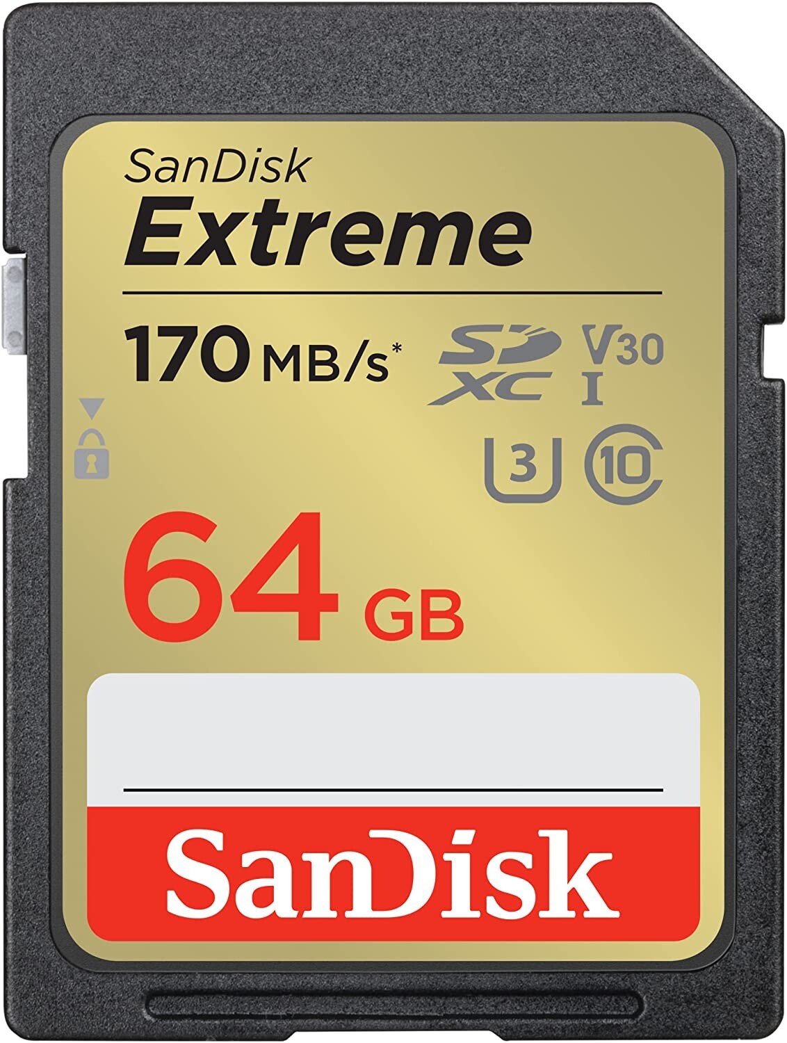 64GB Sandisk Extreme SDXC Memory Card Class 10 V30 UHS-I (SDSDXV2-064G-GNCIN)