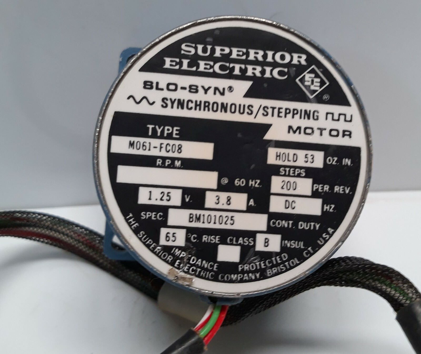 Superior Electric Slo-Syn Synchronous Stepping Motor M061-FC08 200 Steps Per.Rev