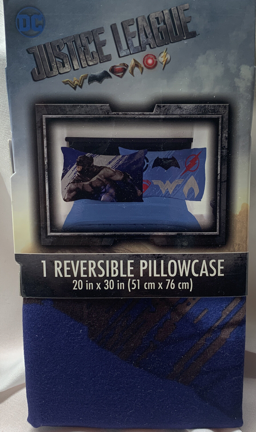 Kid's Standard Reversible pillowcase Justice League New! Batman