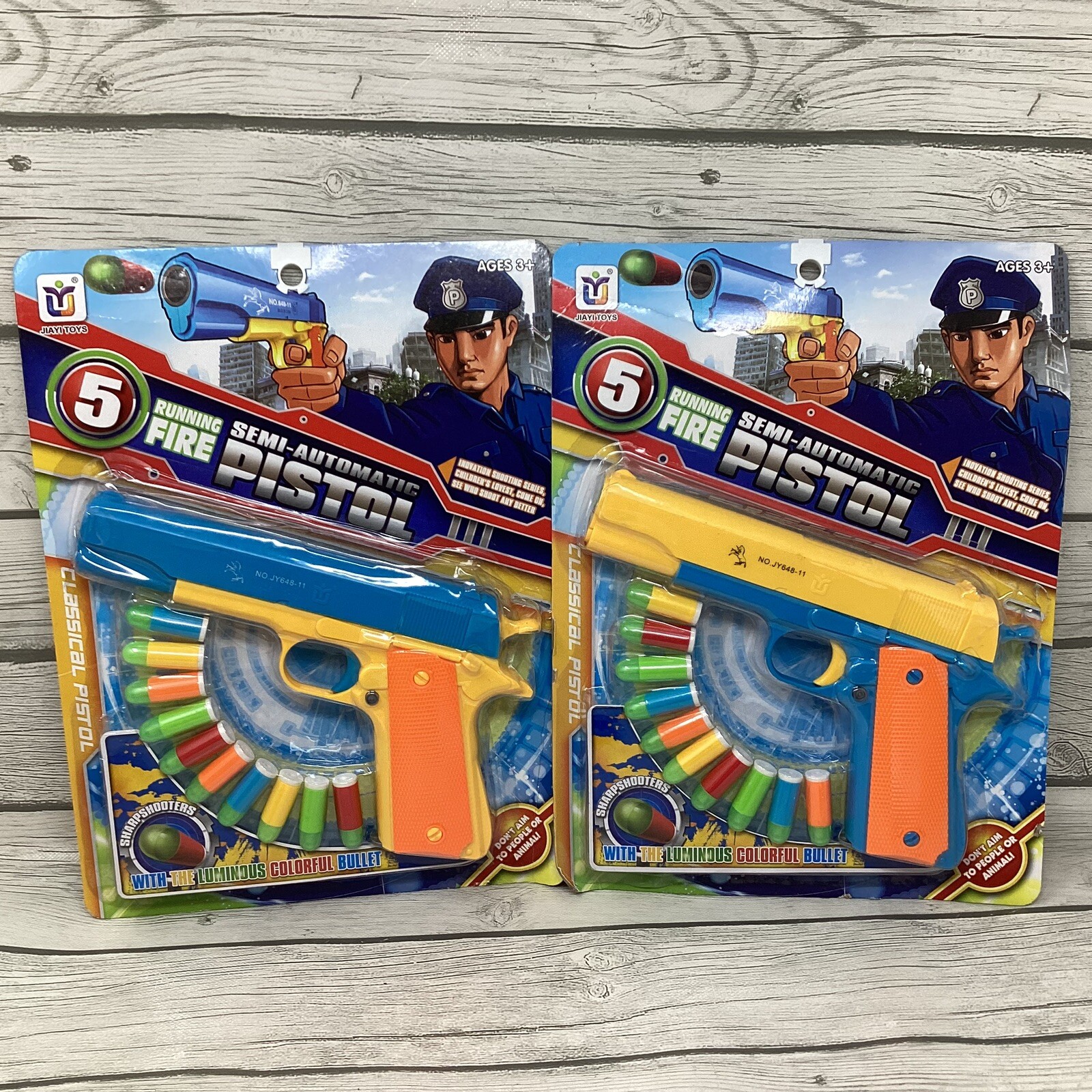 Jiayi Toy Gun Colorful No. JY68-11 Lot Of 2