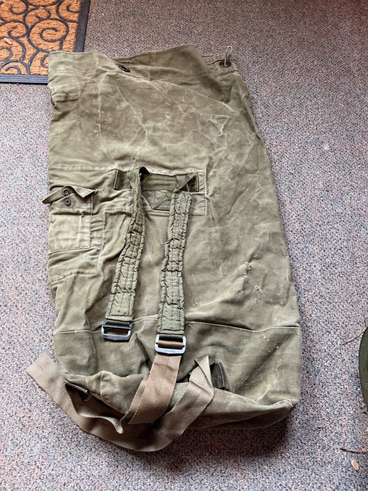 ORIGINAL VIETNAM WAR US ARMY PERSONAL GI DUFFLE BAG PERIOD MADE MODIFICATION