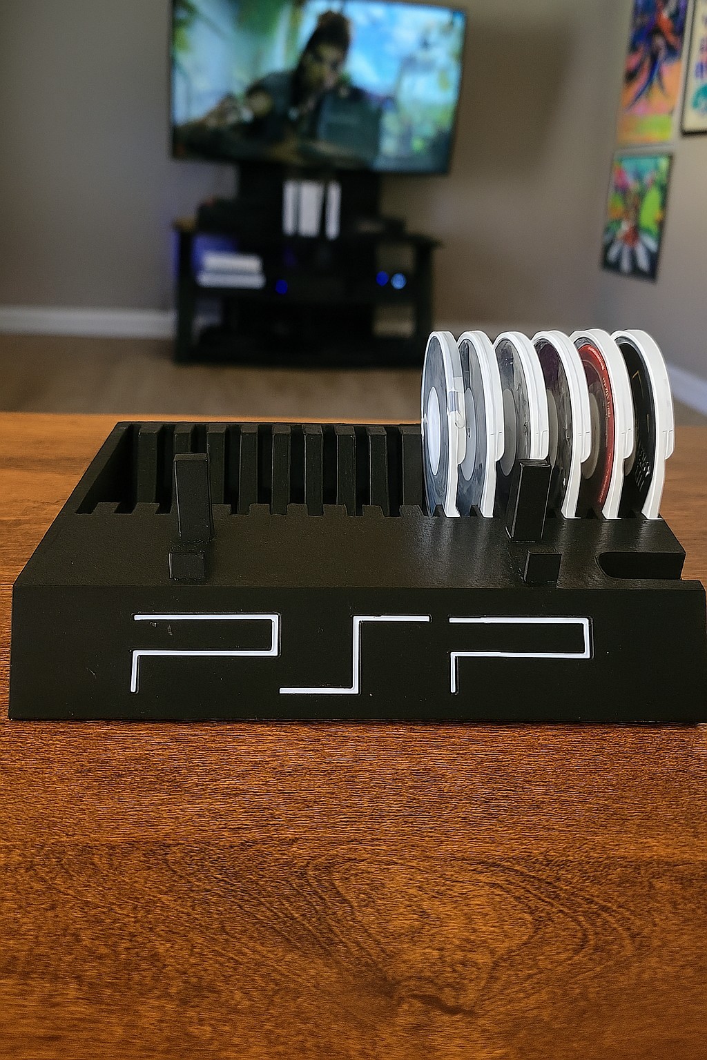 Sony PSP 2000/3000 Display Stand With PSP Game Holder 3D Printed Holds 15 Games
