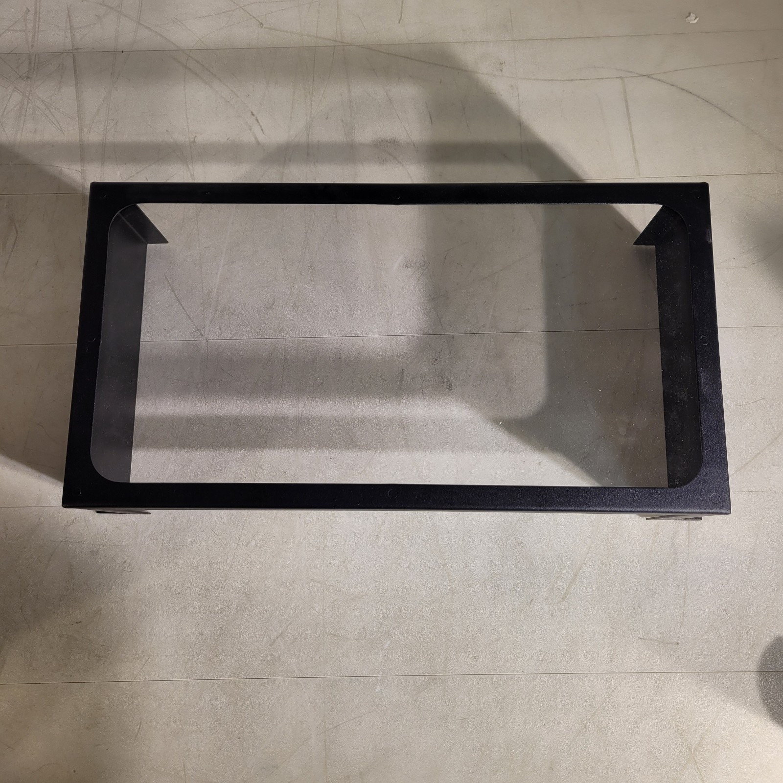Moutable Viewport Port Metal Box 16-1/2" × 8-1/2" × 4-1/2 Black