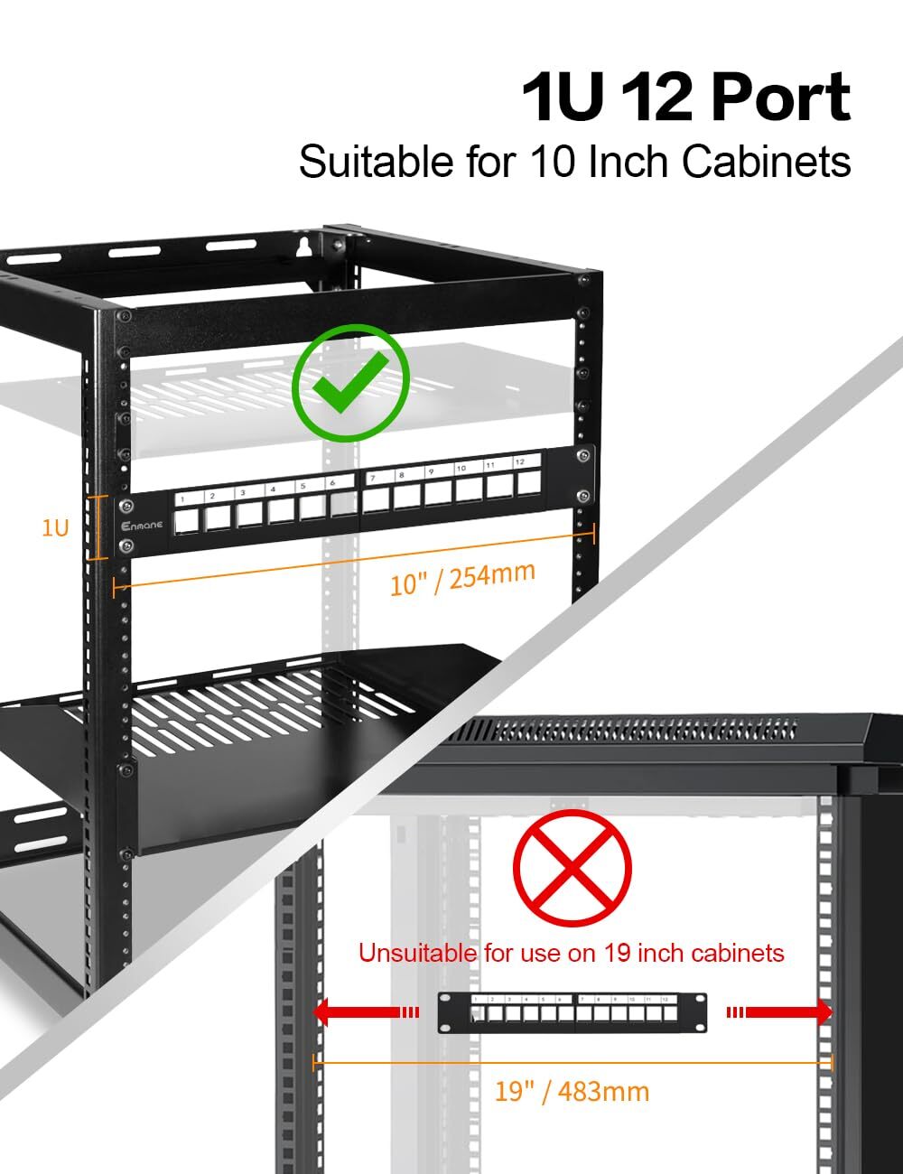 12port Blank Keystone Patch Panel 1u Keystone Patch Panel 10 Inch Shielded Netwo