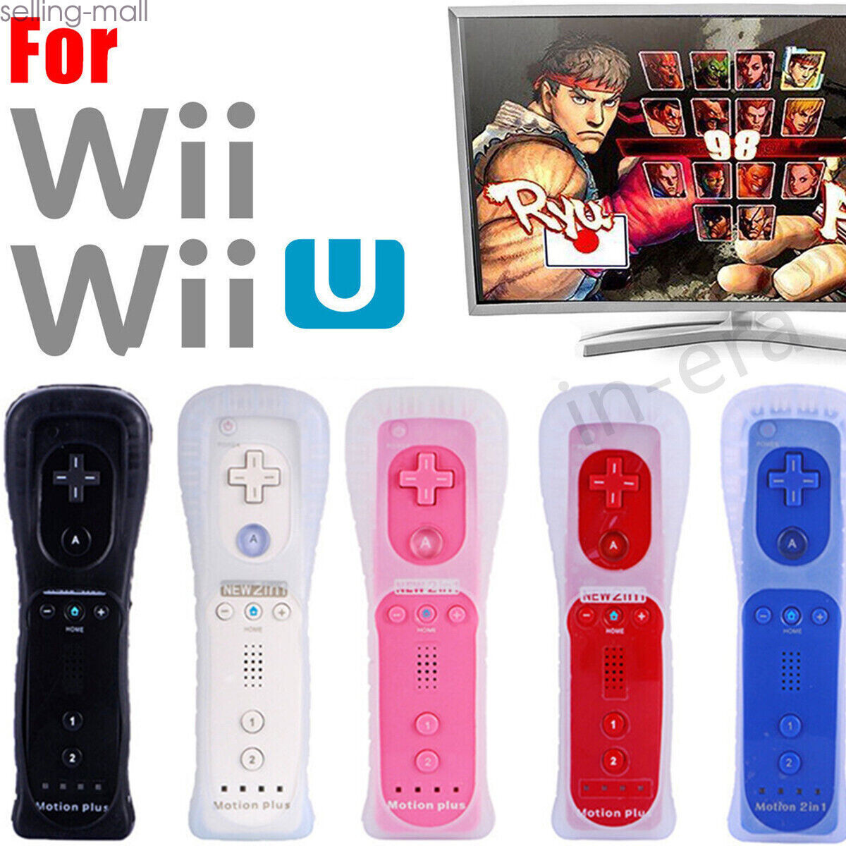 Wireless Wii Remote Nunchuck Controller Motion Plus For Nintendo Wii Wii U