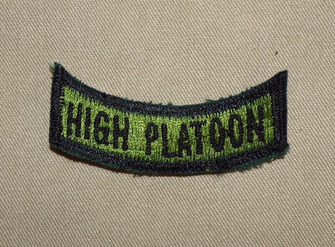 Vintage 1980s US Army ARTEP High Platoon Embroidered Cloth Tab