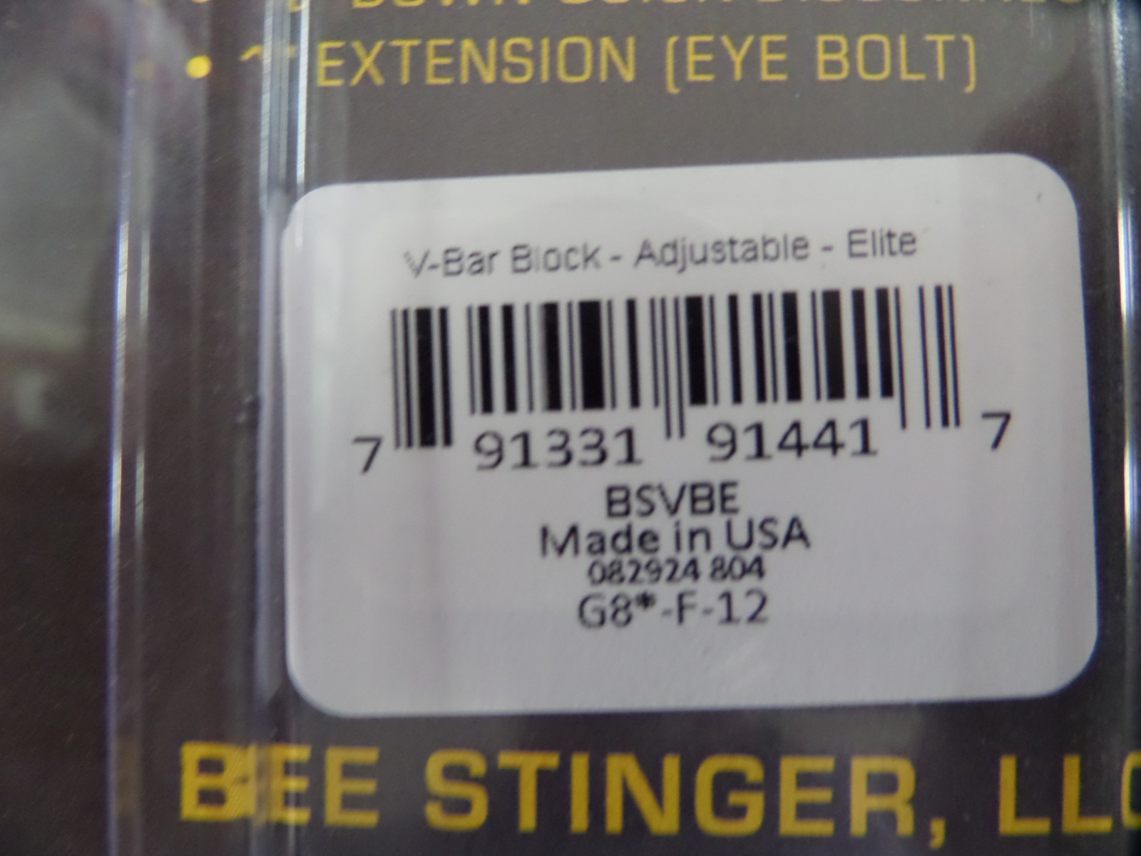 NEW! Bee Stinger Elite V-Bar Block Bracket - Adjustable