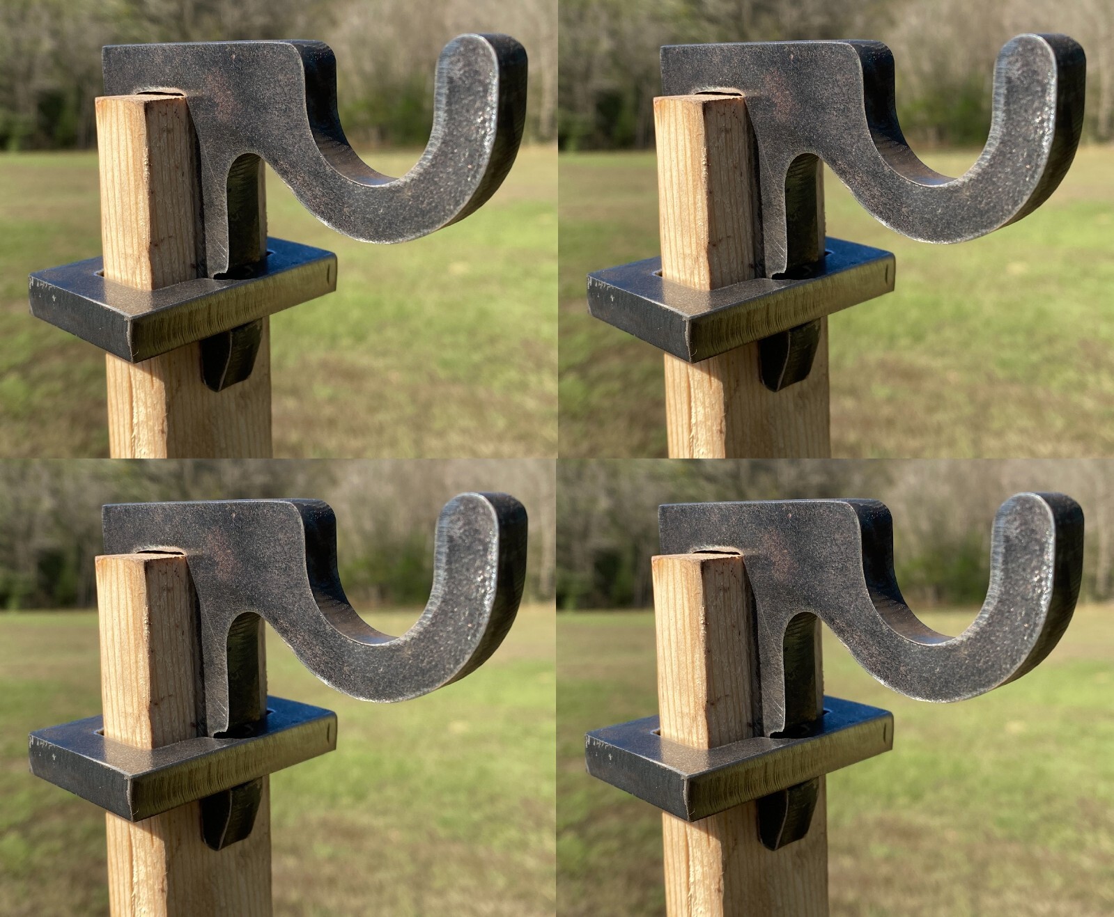 4pc 3/8" AR500 Hardened Steel 1x2 Topper Hook for Metal Range Shooting Targets