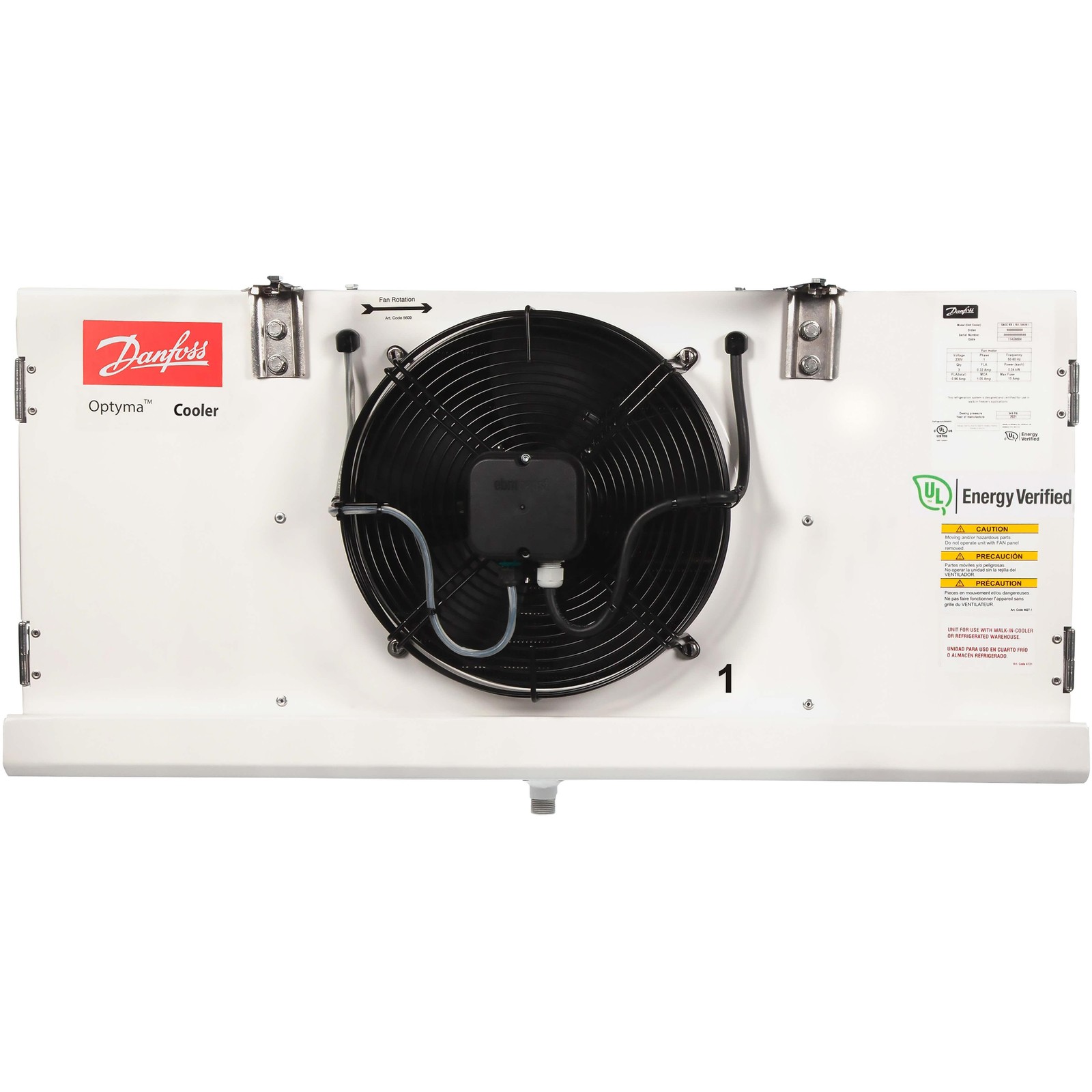 Danfoss 114U0001 Evaporator Optyma MBP 7K Btu/hr at 25F SST R404 Air Defrost 6FP