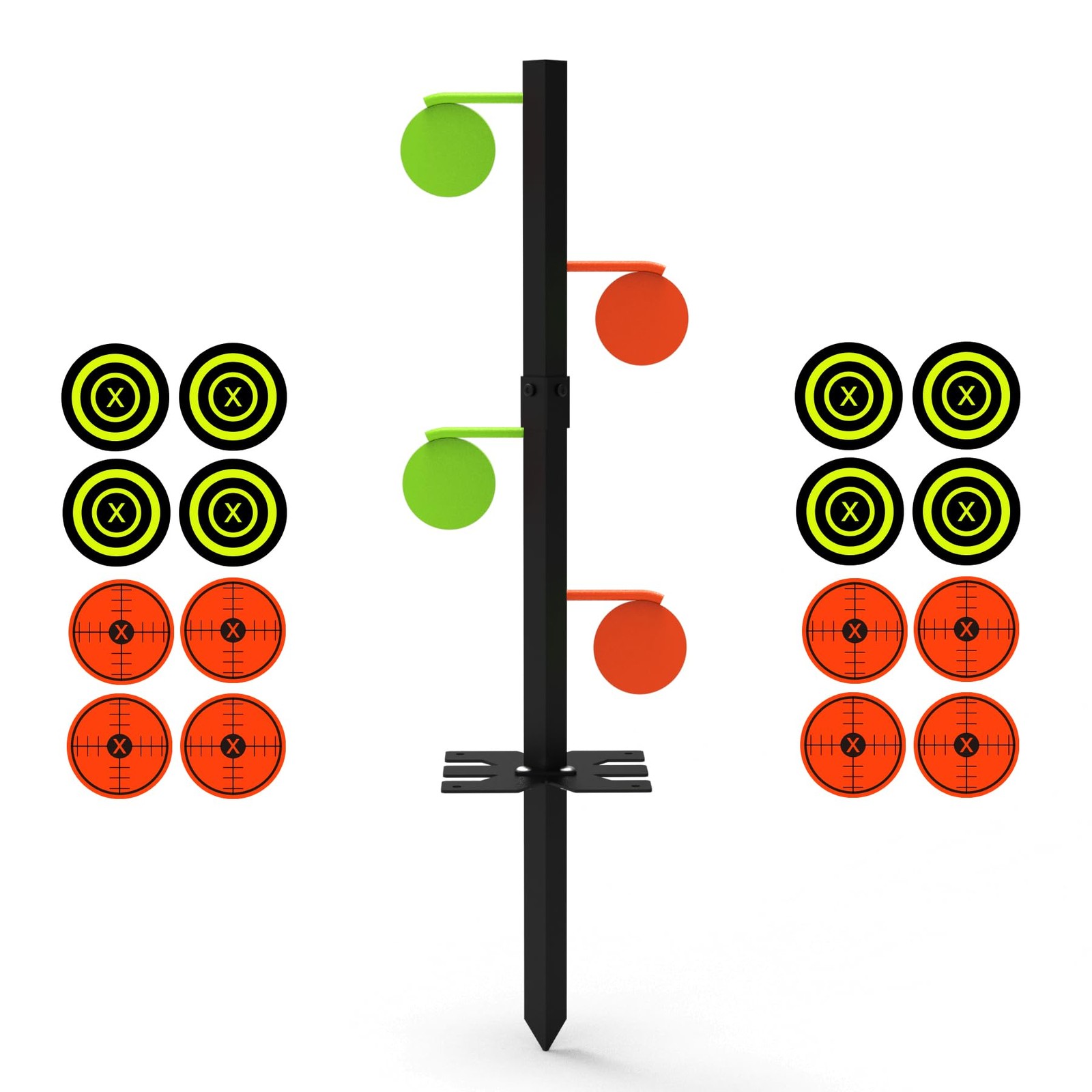 KNINE OUTDOORS Dueling Tree Target Kit, 4-Piece 1/4" Thickness Steel Paddles in