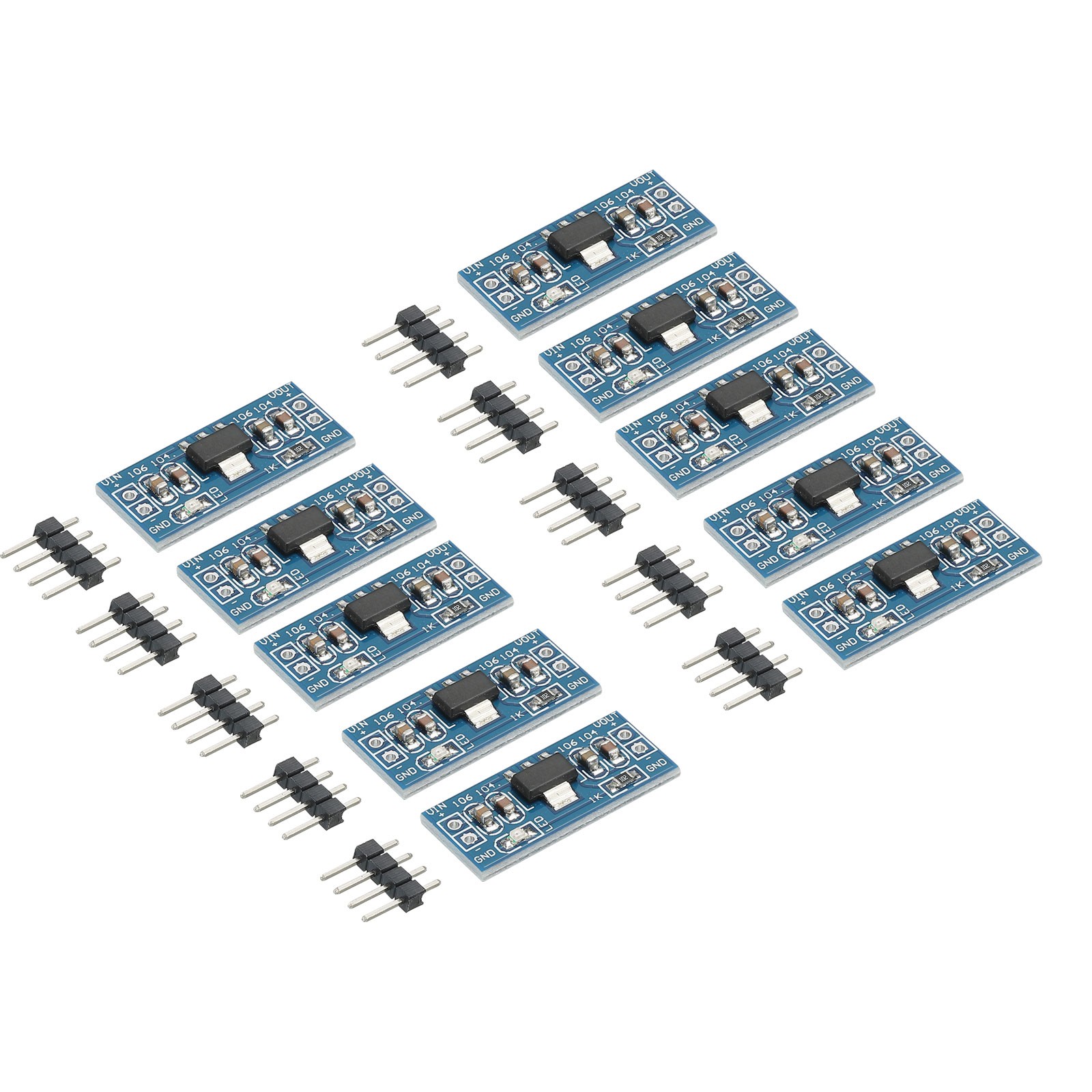 DC Buck Converter AMS1117 4-12V to 1.8V 0.8A Blue with Frequency Pin 10Pcs