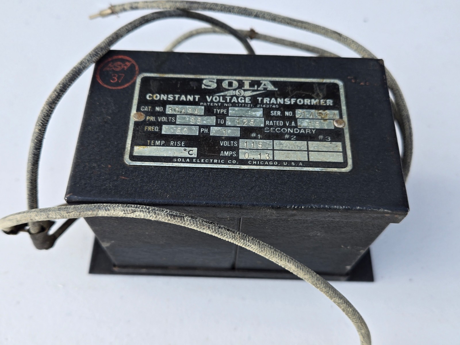 SOLA Vintage Constant Voltage Transformer Model 30498 115v FOR HIFI AUDIO (2)