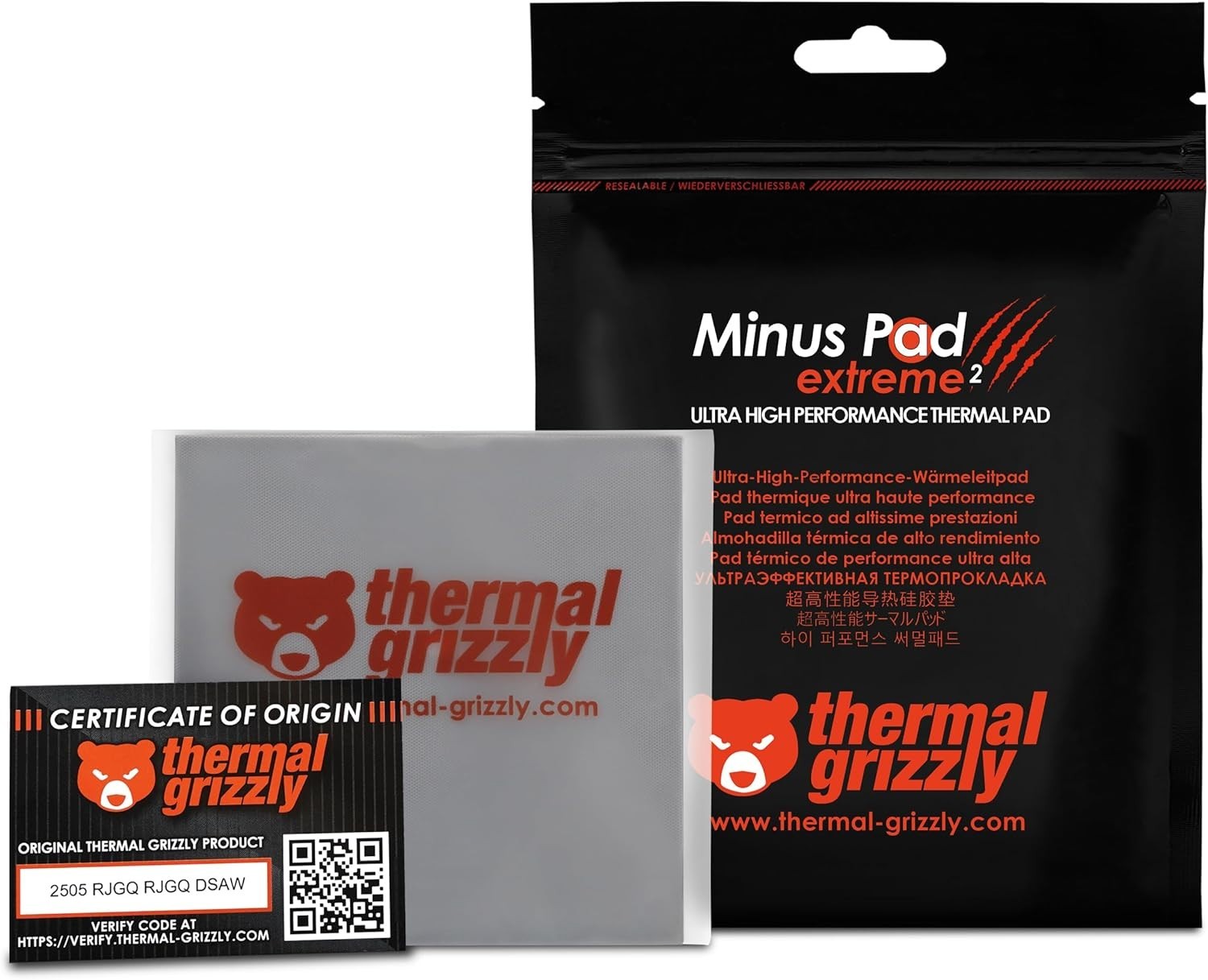 Thermal Grizzly Minus Pad V2 High Performance Thermal Pad 100x100x2.0mm