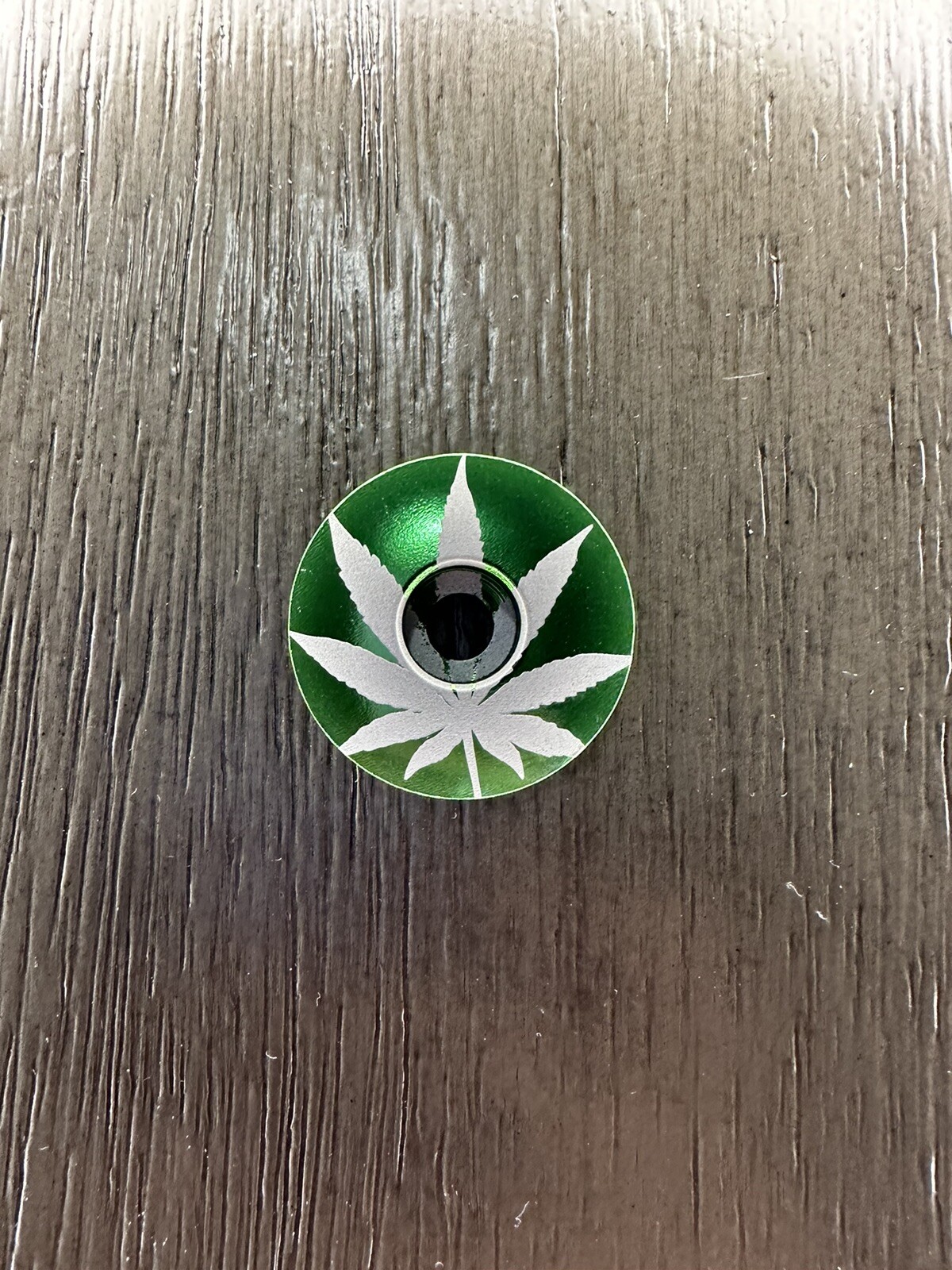 Cannabis Weed Pot Leaf Bicycle Headset Top Cap 1 1/8" Green Stem Cap Bike
