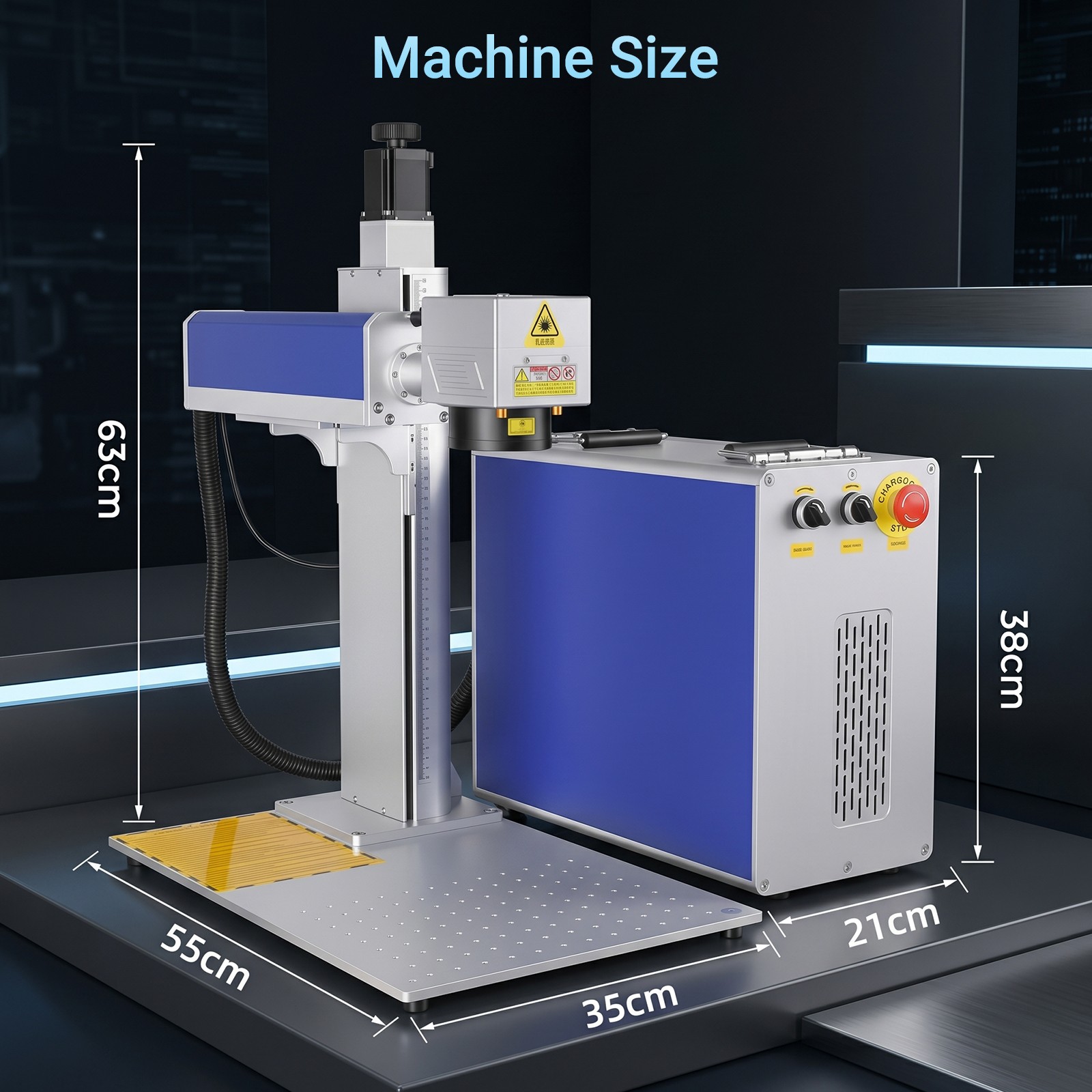 Scotle 60W JPT Mopa AutoFocus Fiber Laser Marking Machine Metal Engraving Marker