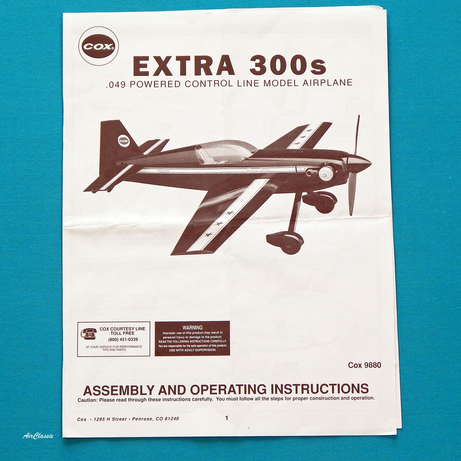Cox Instructions: Extra 300s