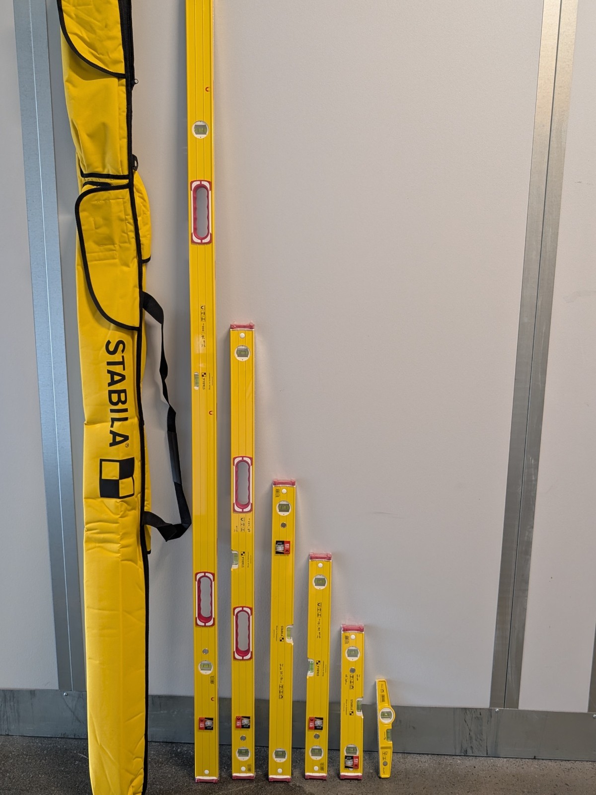 STABILA Type 96M Magnetic 6-Piece Level Set with Carrying Case